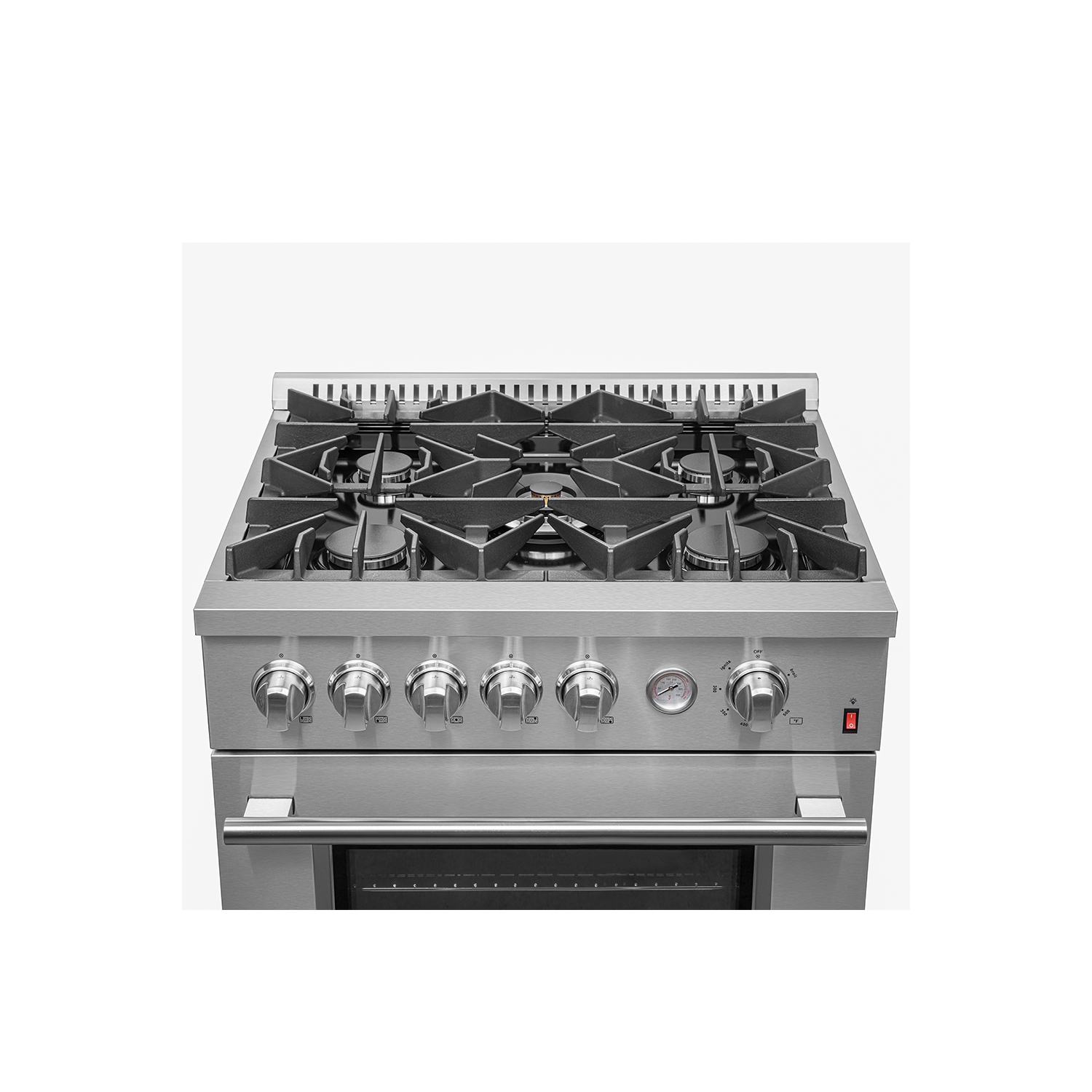 FORNO Premium 3-Piece Kitchen Bundle - 30" Gas Range, Bottom Freezer Refrigerator, Built-In Dishwasher, Stainless Steel - FBDL-012-01CAUS