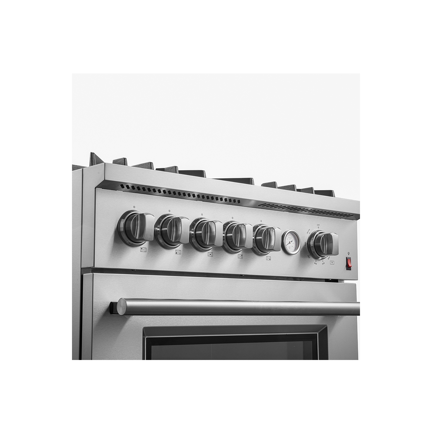 FORNO Premium 3-Piece Kitchen Bundle - 30" Gas Range, Bottom Freezer Refrigerator, Built-In Dishwasher, Stainless Steel - FBDL-012-01CAUS