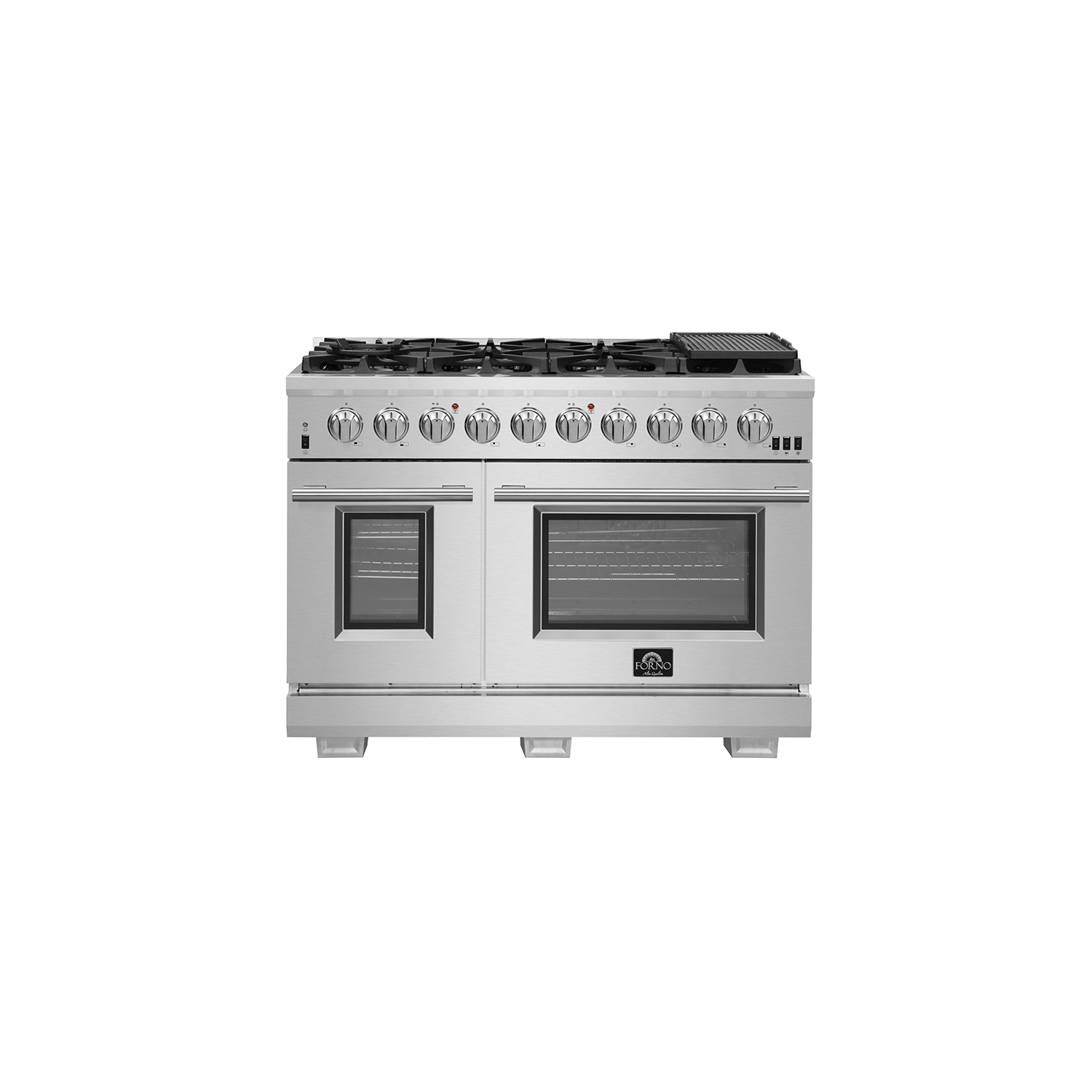 Ensemble de cuisine Forno Premium 3 pièces – Cuisinière à gaz Capriasca de 48&nbsp;po, réfrigérateur/congélateur convertible 60&nbsp;po de