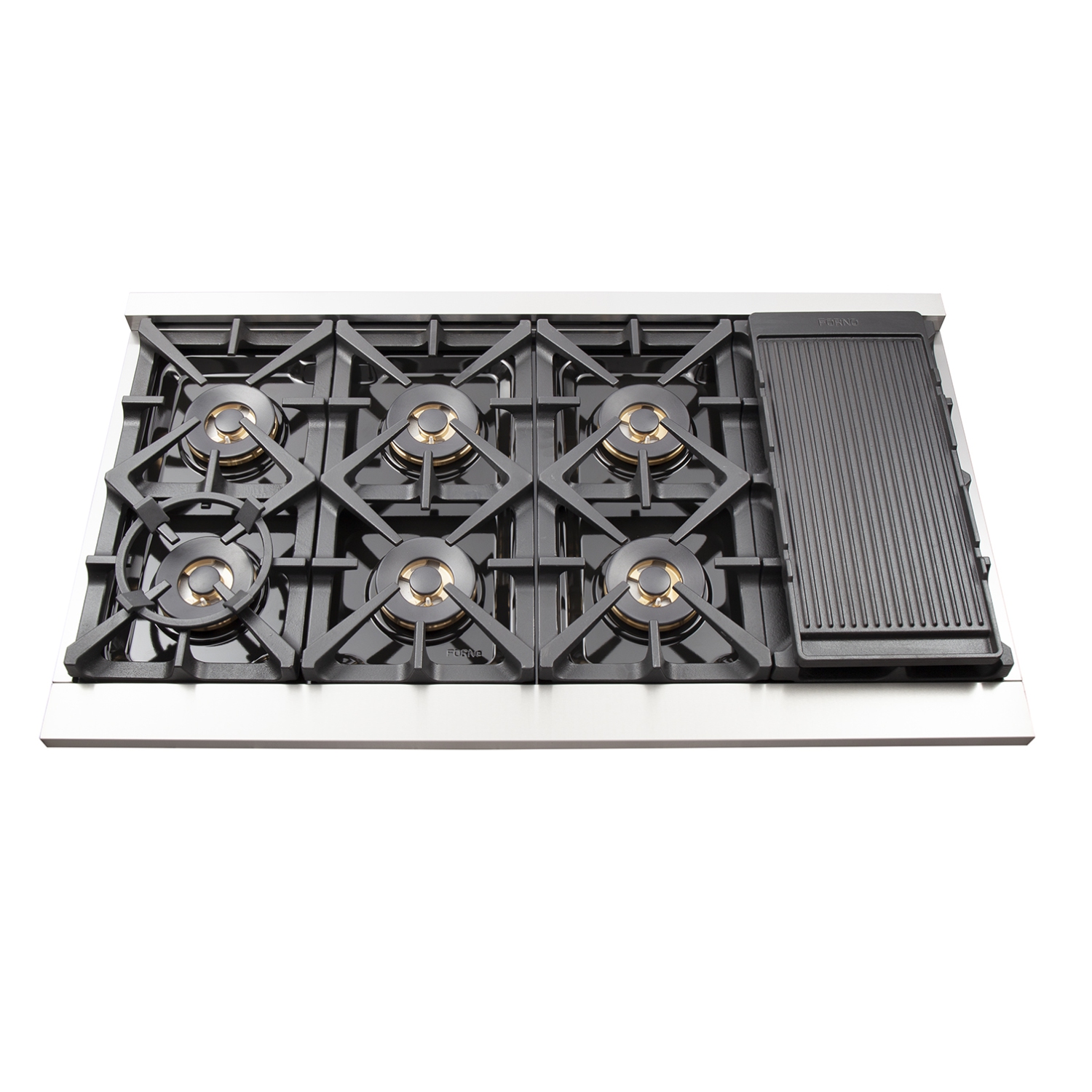 Ensemble de cuisine Forno Premium 3 pièces – Cuisinière à gaz Capriasca de 48&nbsp;po, réfrigérateur/congélateur convertible 60&nbsp;po de