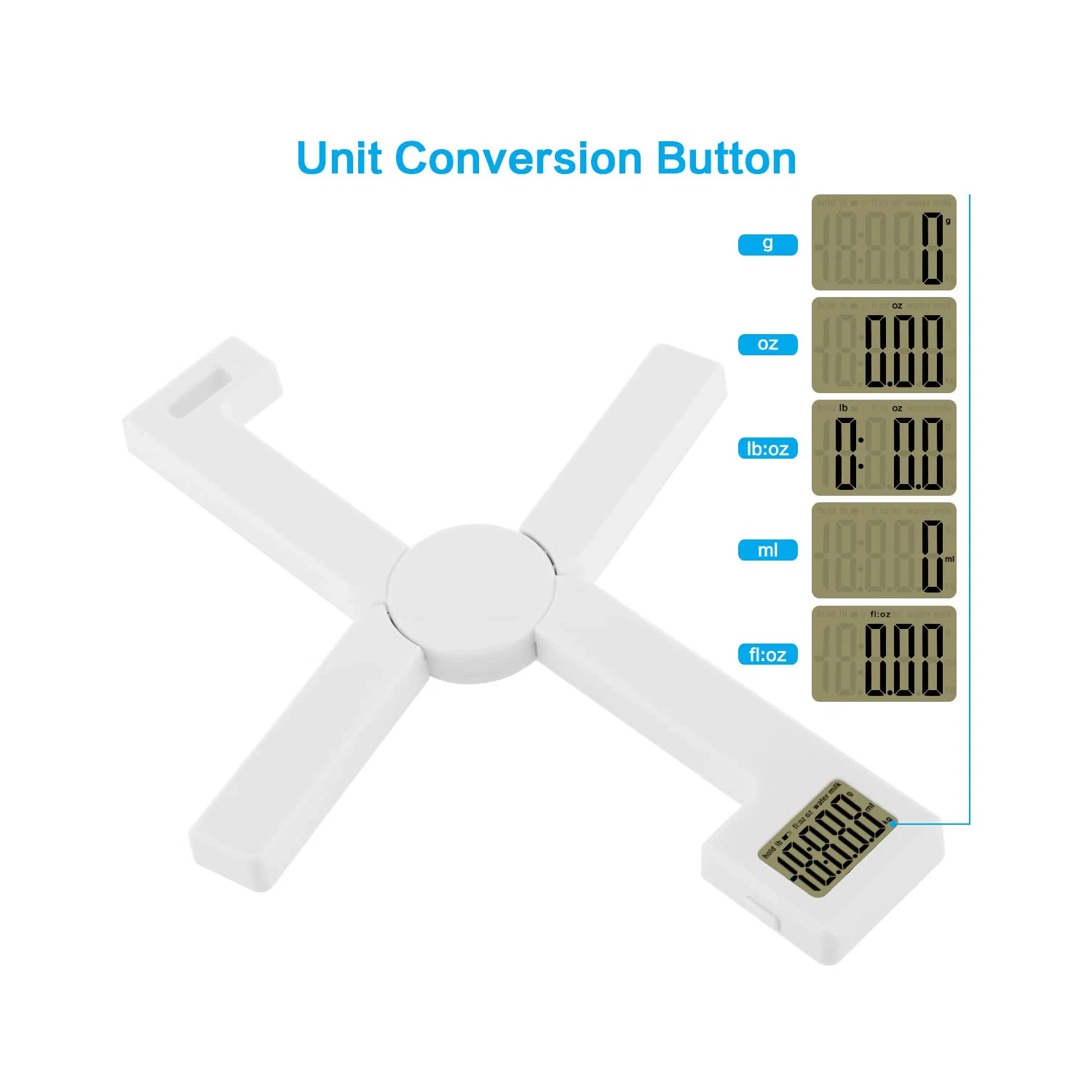 Compact Folding Digital Kitchen Scale, Highly Accurate Portable Food Scale