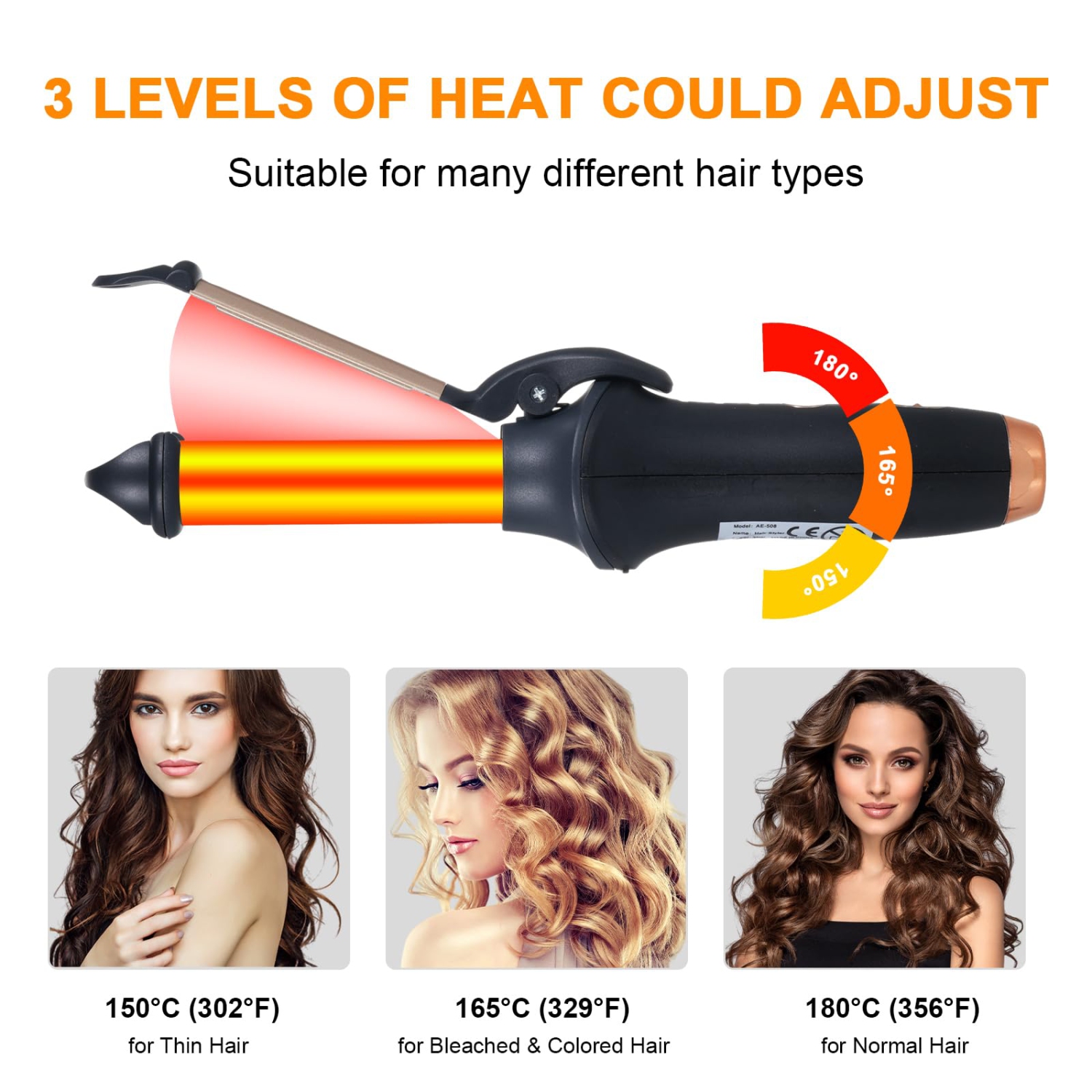 Cordless Curling Iron Mini Curling Flat Iron Hair Straightener Curler Rechargeable Wireless Hair Curling Iron-Gold