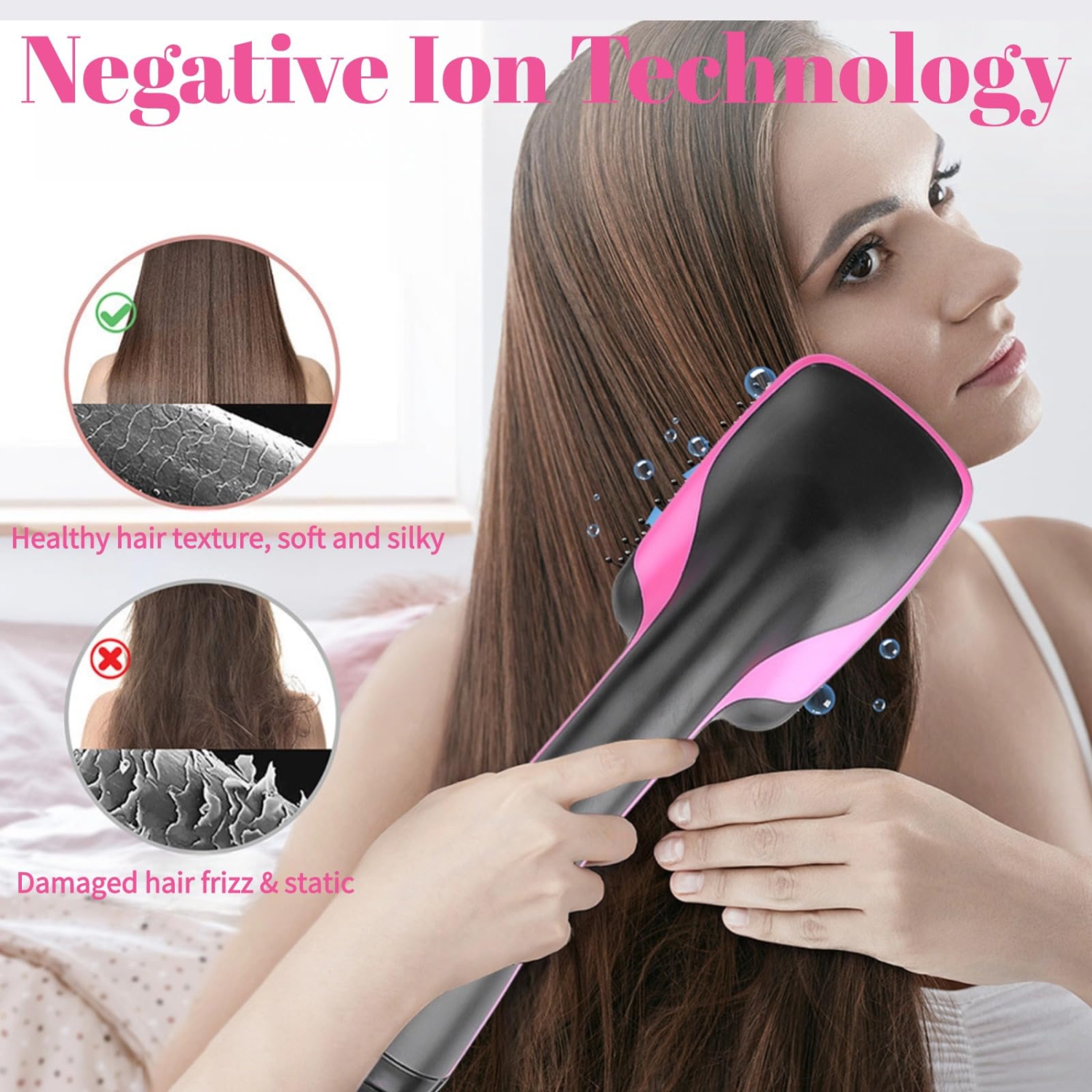 Hair Dryer Brush Blow Dryer Brush in One, 3 in 1 One Step Hair Dryer and Styler Hair Dryer Straightener Hot Air Brush Hair Styling Tool