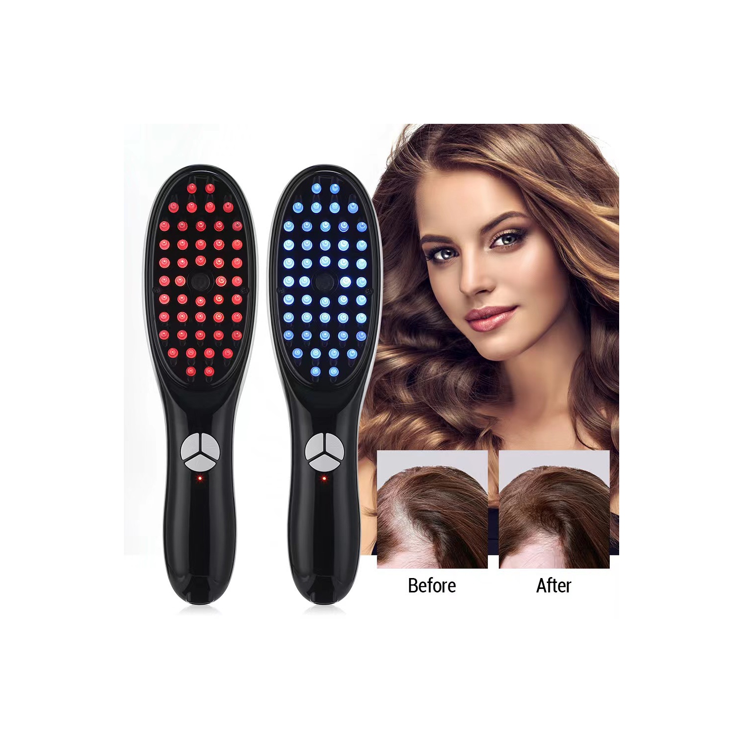Red Light Therapy Hair Brush Comb Massage Brush for Hair Care Head Massager Electric Massage Comb