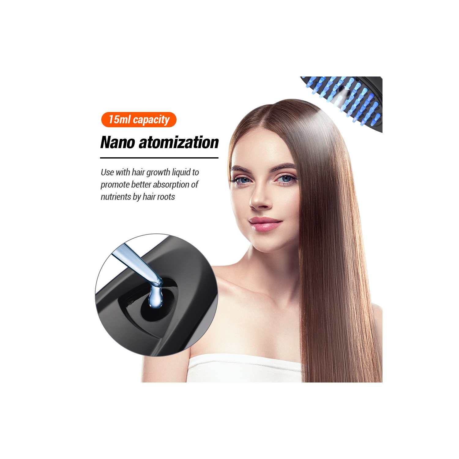 Red Light Therapy Hair Brush Comb Massage Brush for Hair Care Head Massager Electric Massage Comb