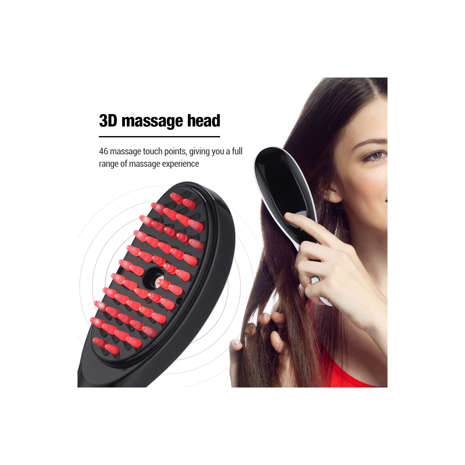 Red Light Therapy Hair Brush Comb Massage Brush for Hair Care Head Massager Electric Massage Comb