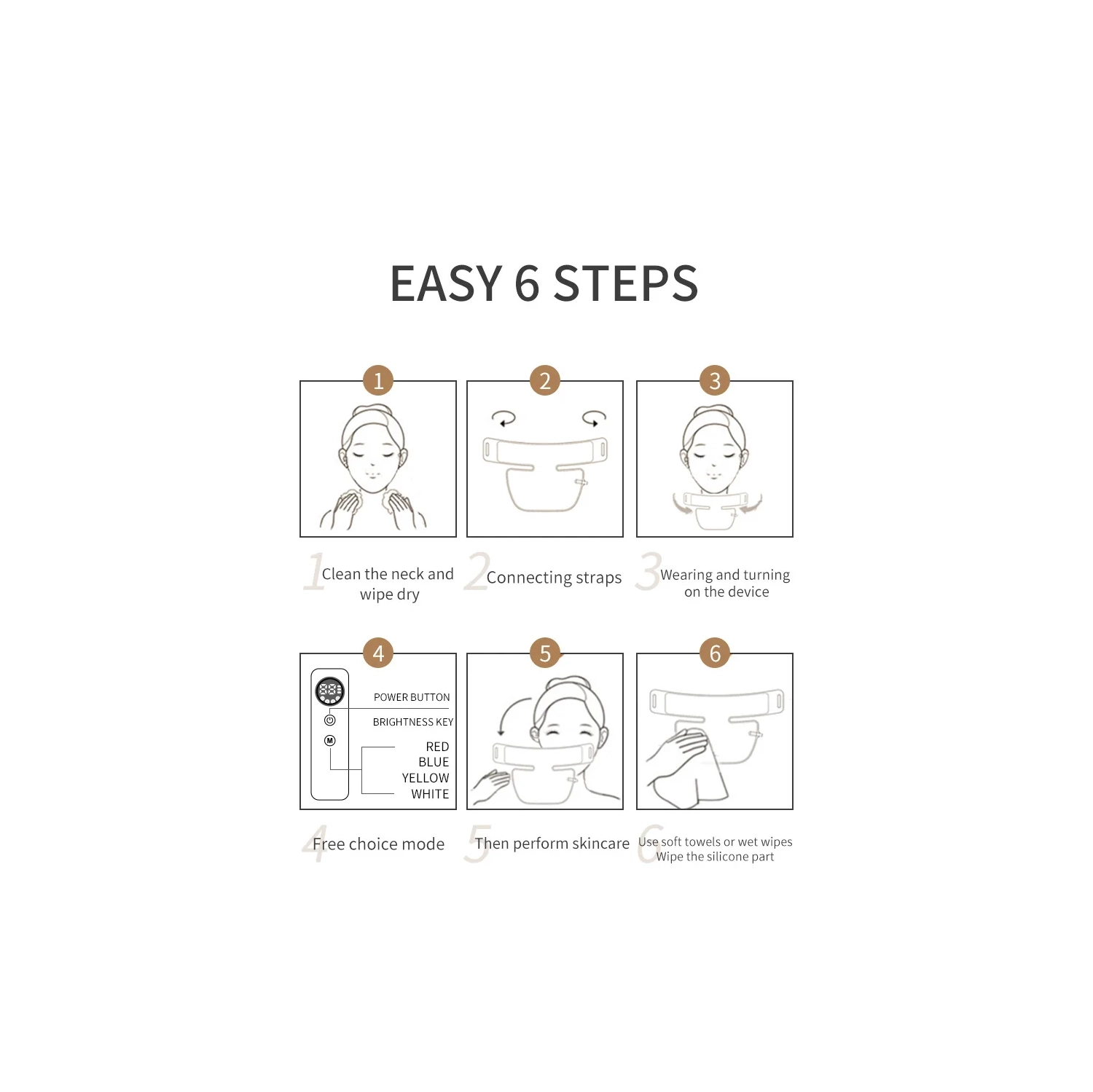 Neck Rejuvenating Mask,Red Infrared Light Therapy Neck Mask,Red Light Therapy Neck Mask for Anti-Aging,LED Light Mask for Neck