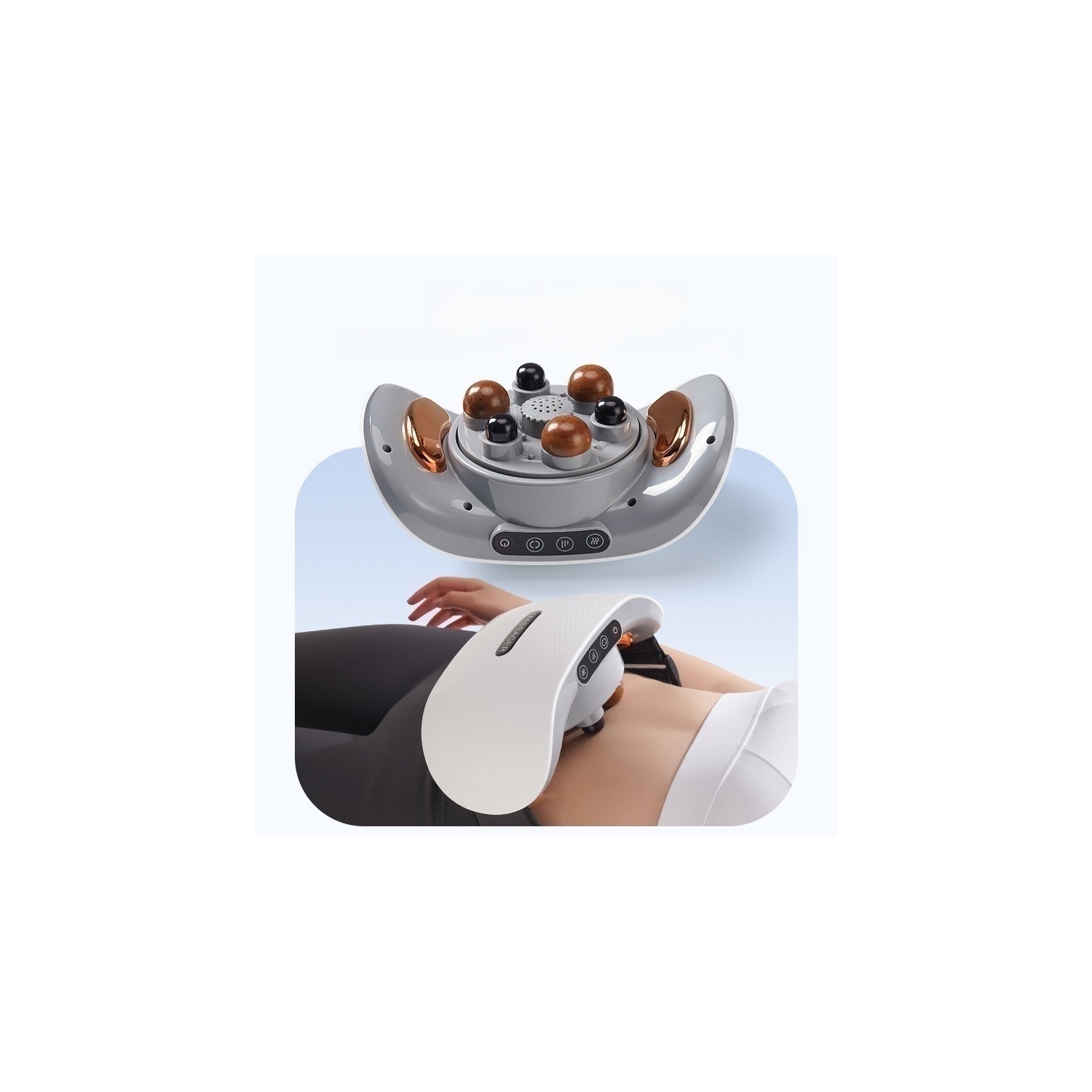 Appareil de massage abdominal chauffant intelligent rechargeable Ceinture de massage abdominale Ceinture de massage abdominale