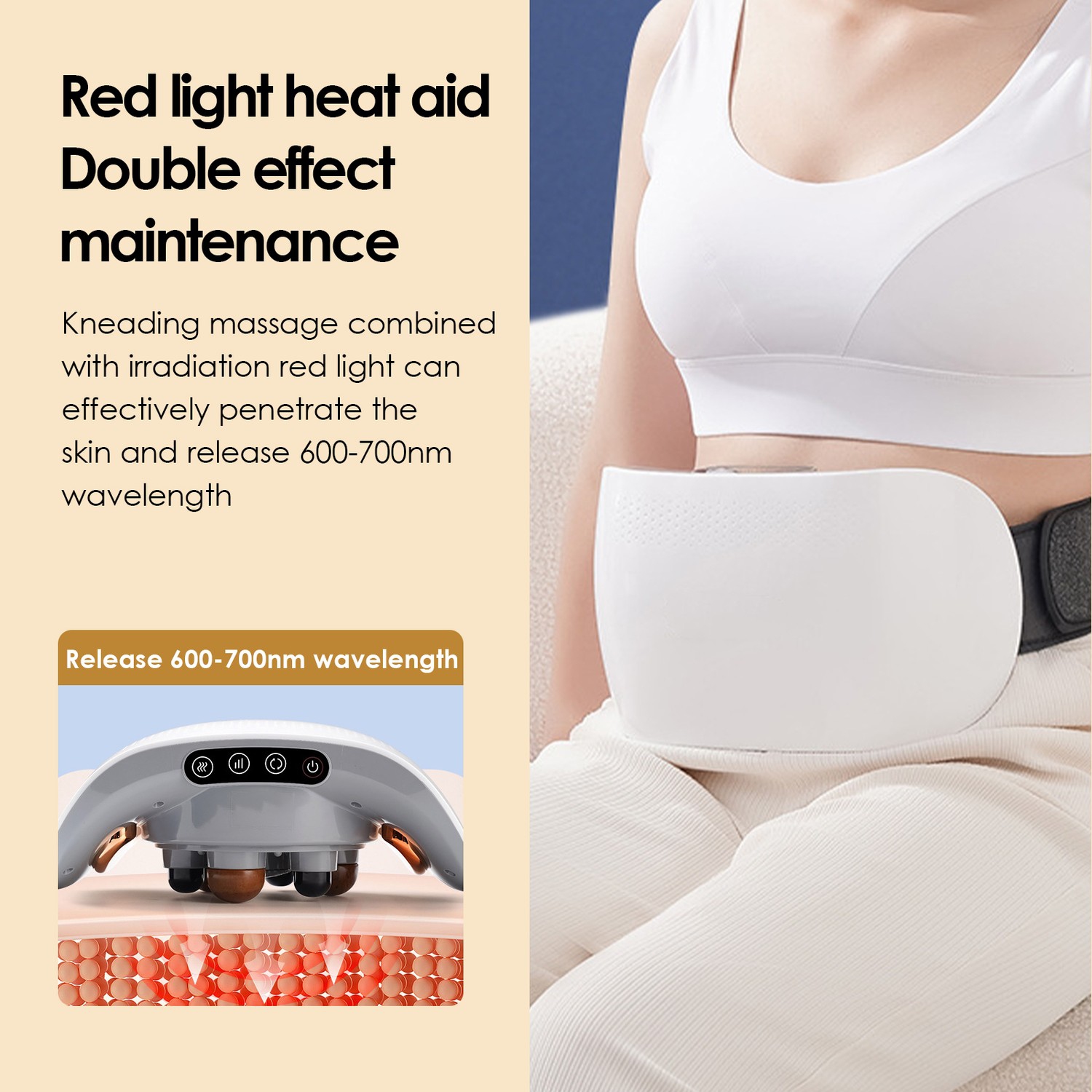 Appareil de massage abdominal chauffant intelligent rechargeable Ceinture de massage abdominale Ceinture de massage abdominale