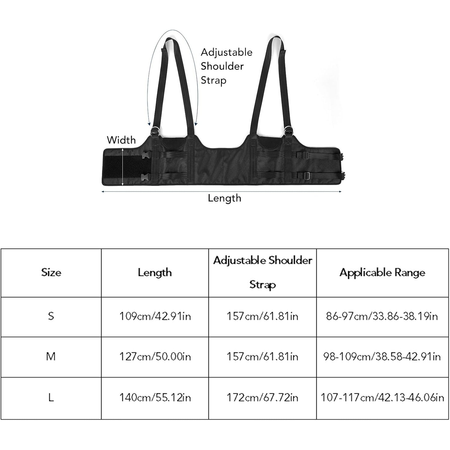 Back Stretcher Belt Lumbar Traction Spinal Decompression Belt Harness Back Stretch Device Pain Relief Back Belt(Size M)