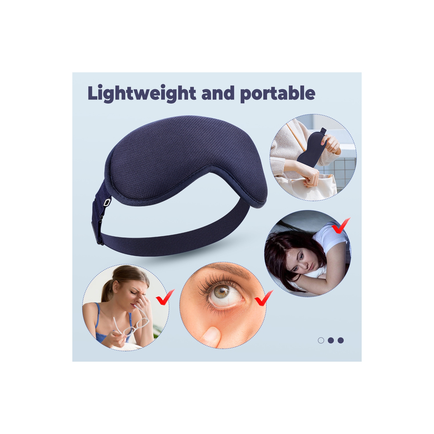Electric Heated Eye Mask Pad, Warm Compress for Puffy Eyes and Dry Eye Relax Eye