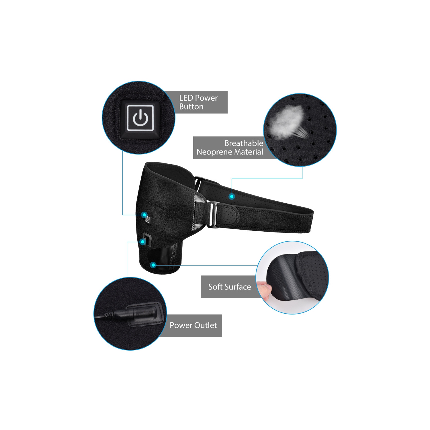 Electric Heating Shoulder Strap Hot Compress Shoulder Heat Therapy Pad Shoulder Back Breathable Strap