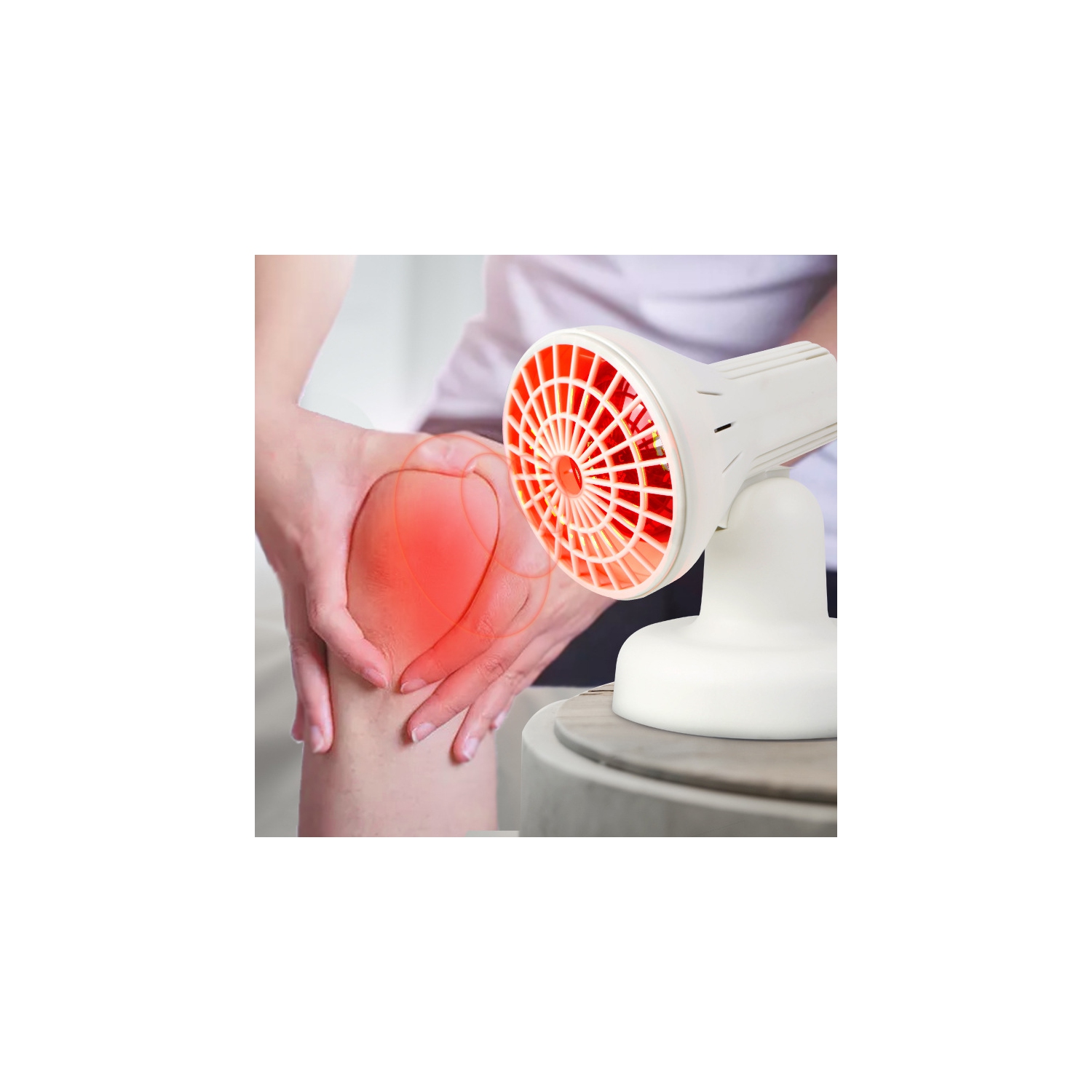 Lampe de thérapie à lumière rouge pour le soulagement de la douleur Lampe de photothérapie à angle réglable infrarouge pour la santé de la peau