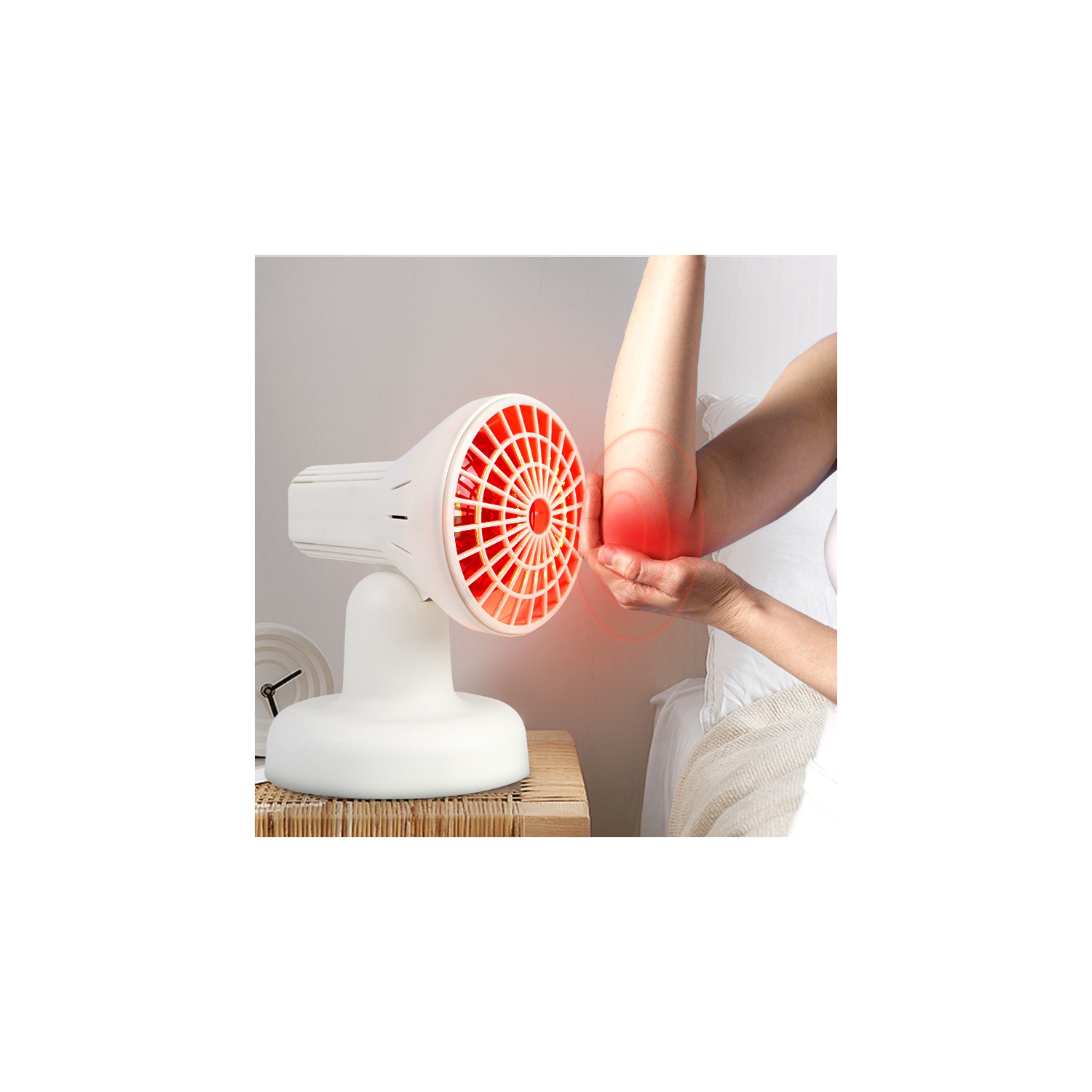 Lampe de thérapie à lumière rouge pour le soulagement de la douleur Lampe de photothérapie à angle réglable infrarouge pour la santé de la peau