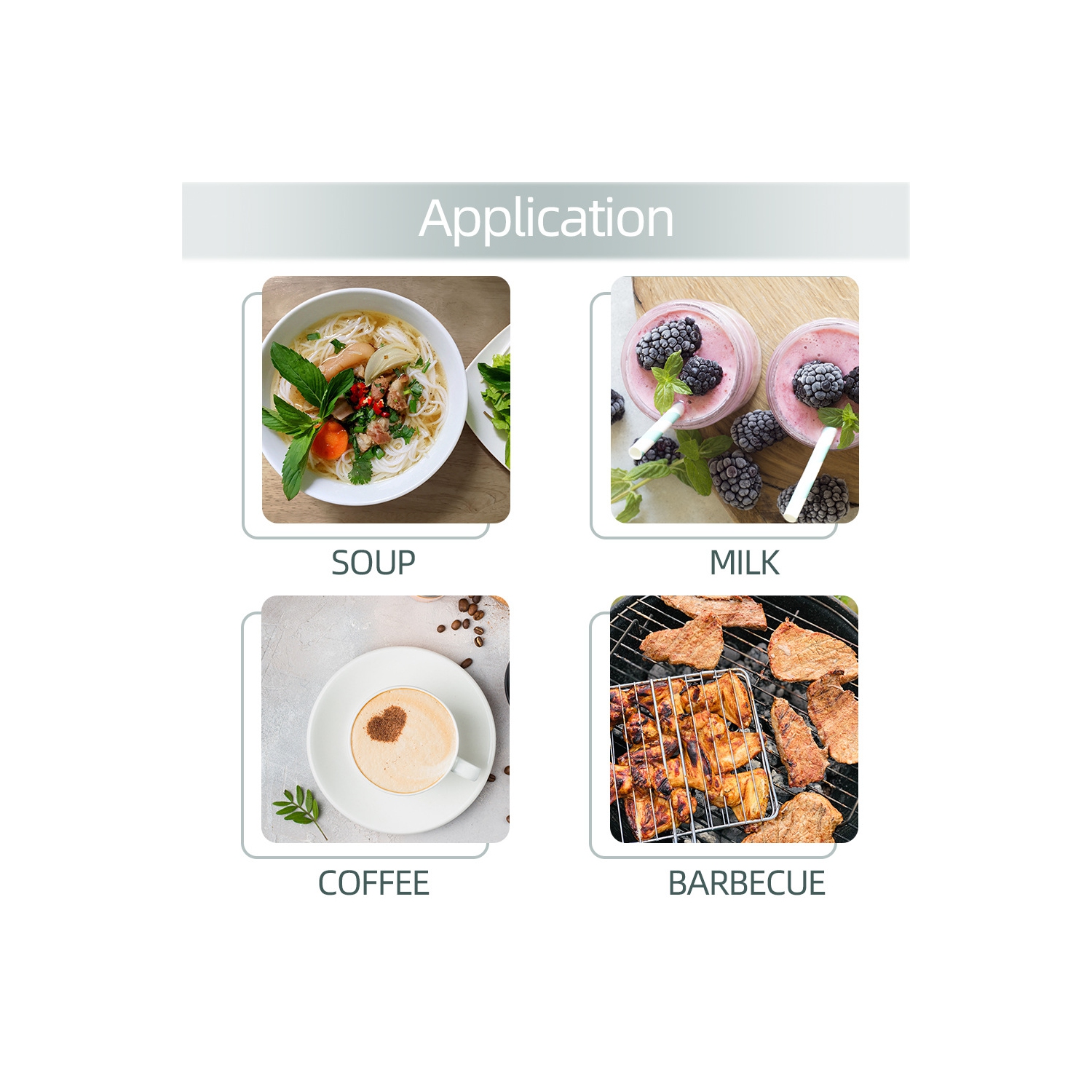 2 pcs Digital Instant Read Meat Thermometer, Kitchen Cooking Food Candy Thermometer for Oil Deep Fry BBQ Grill Smoker Thermometer