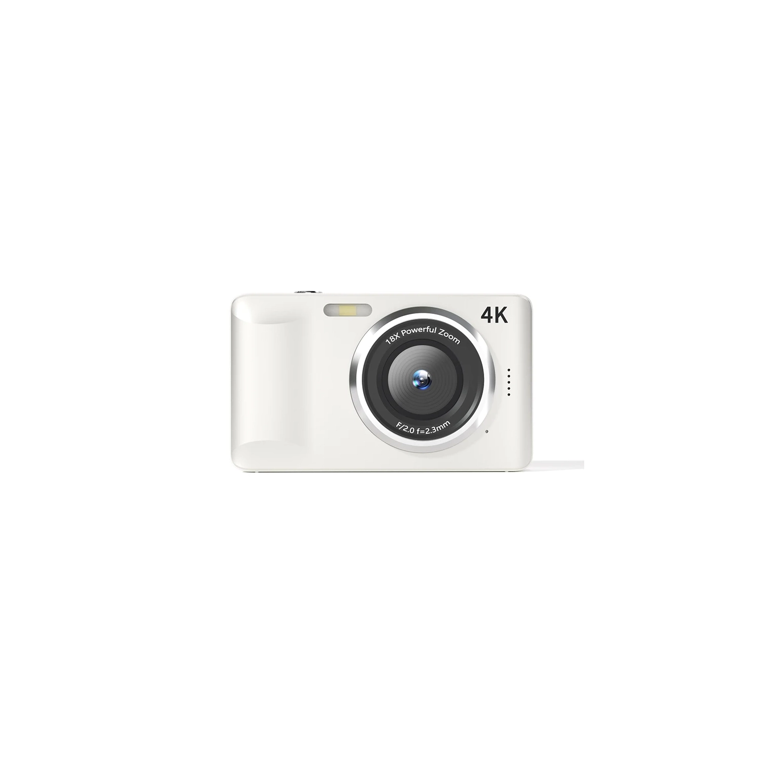 FC001 48MP Mini Digital Camera Portable Video SLR Camera 2.8 Inch IPS Screen 4K Recording Function CMOS Imaging - White