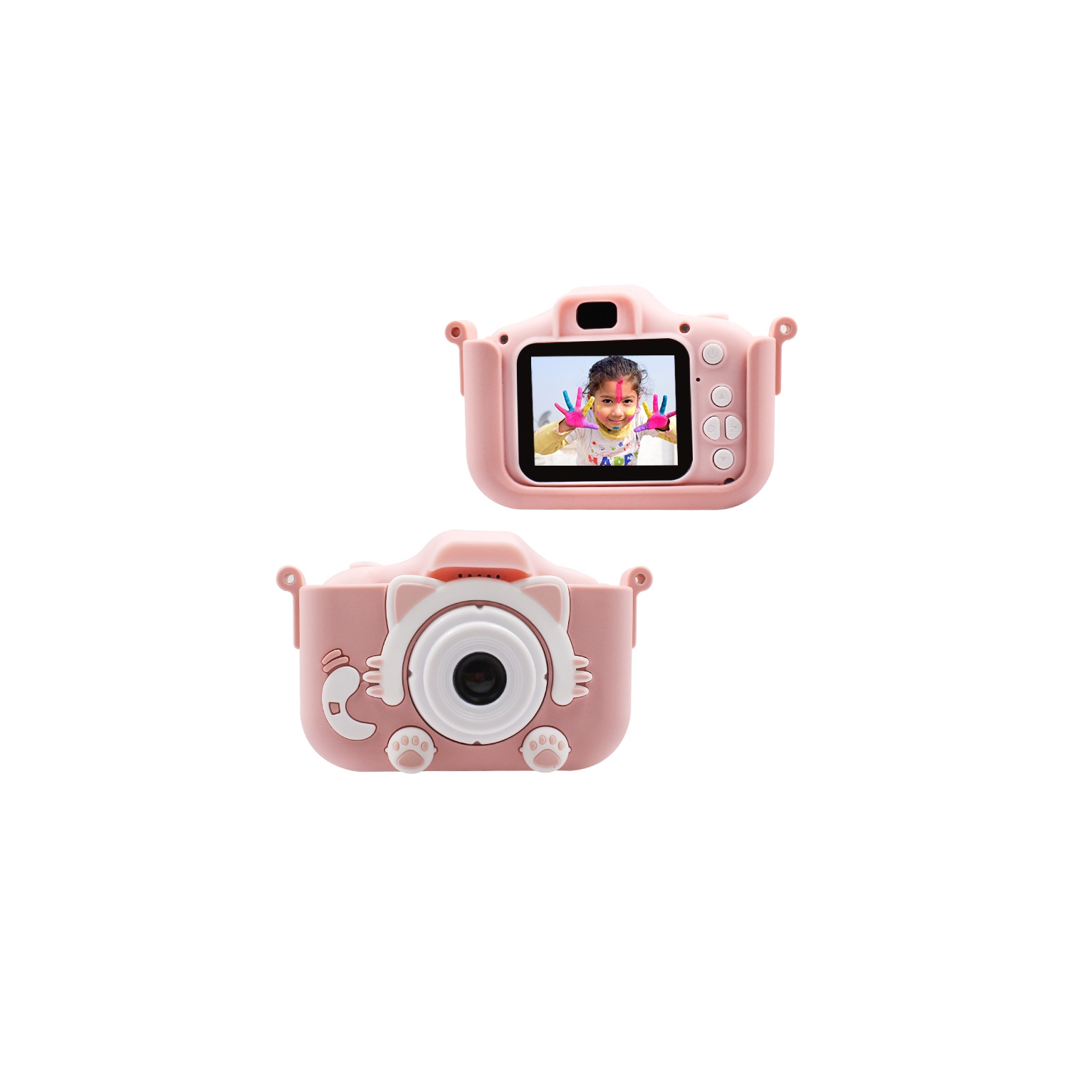 Children's camera handheld photo shooting fool HD camera digital X200 children's camera toy gift - pink