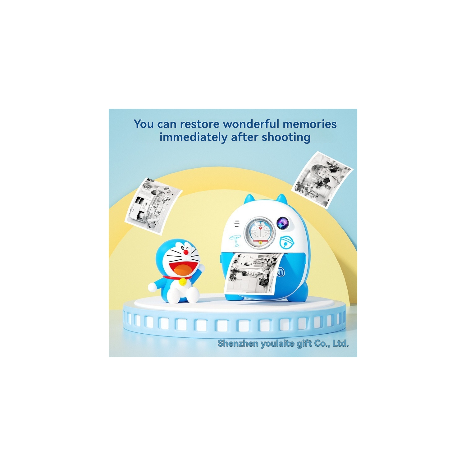 Doraemon Print Camera Birthday Gift Polaroid Camera HD Dual Camera Print Camera