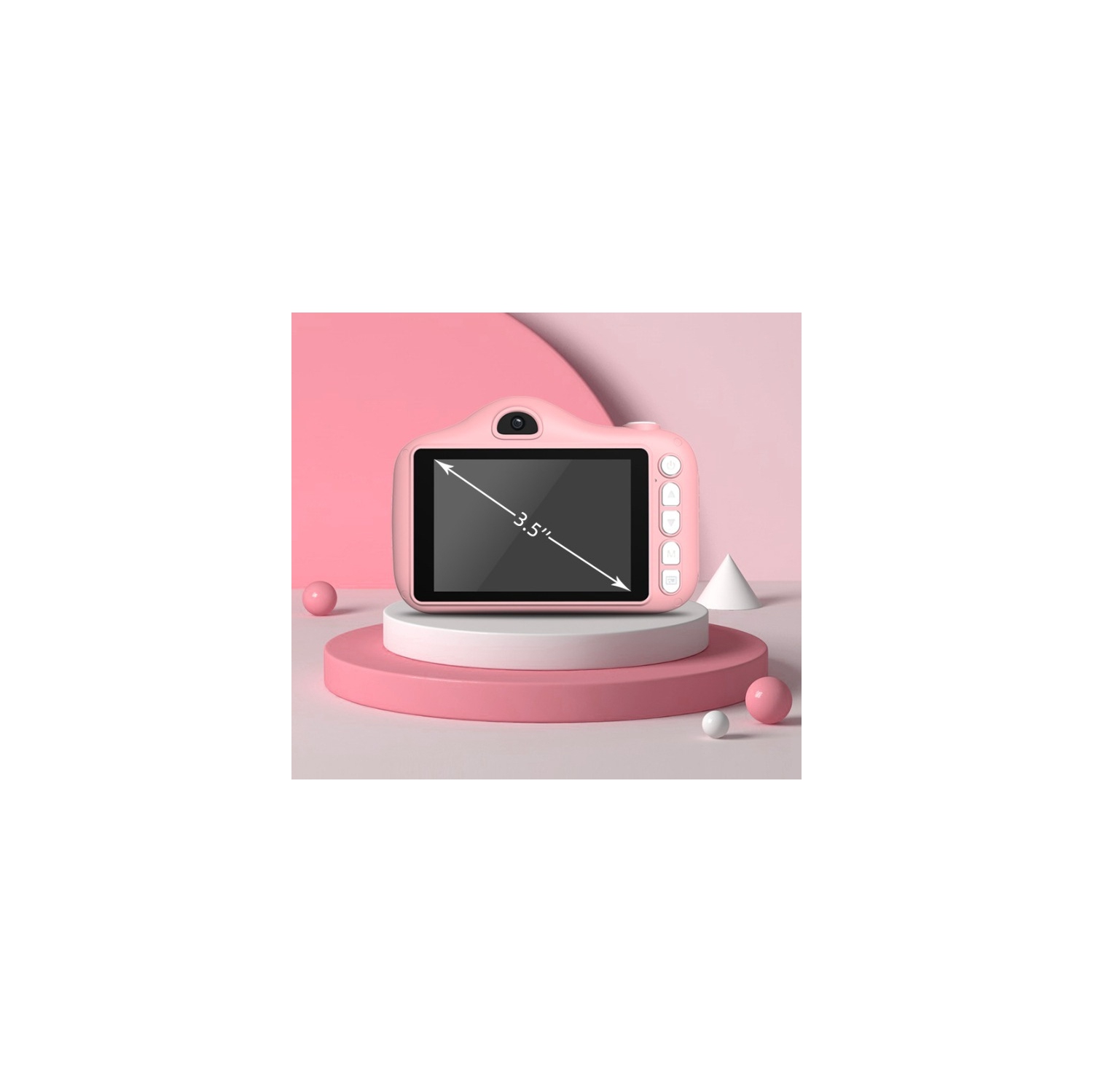 X600 Children's Camera 3.5-inch HD Large Screen Student Photo Toy Digital Camera - Pink