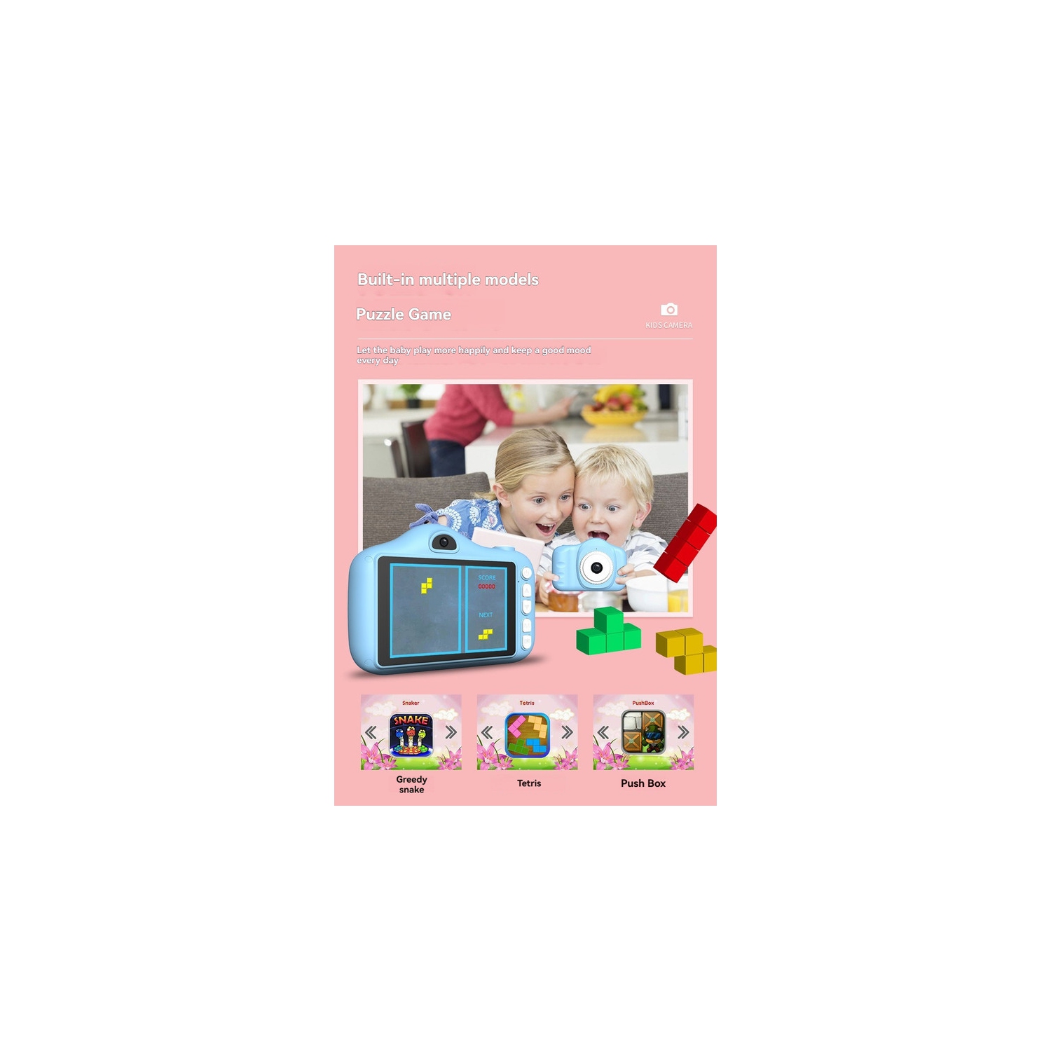X600 Children's Camera 3.5-inch HD Large Screen Student Photo Toy Digital Camera - Pink