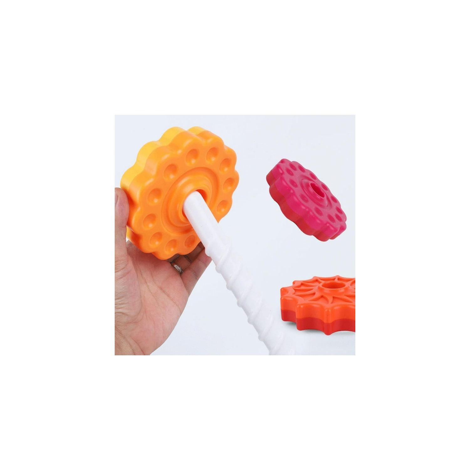 Jeu de construction arc-en-ciel et rotatif Jouets empilables avec intelligence créative et logique de construction Jouets éducatifs pour enfants