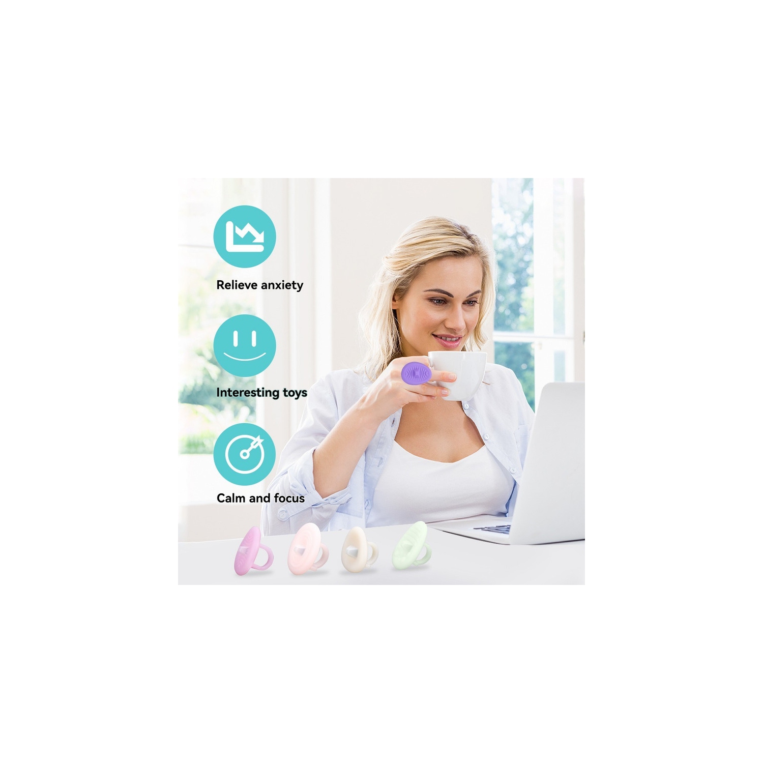 Handheld decompression toys children's sensory auditory scratch-off, stress relief worry stone