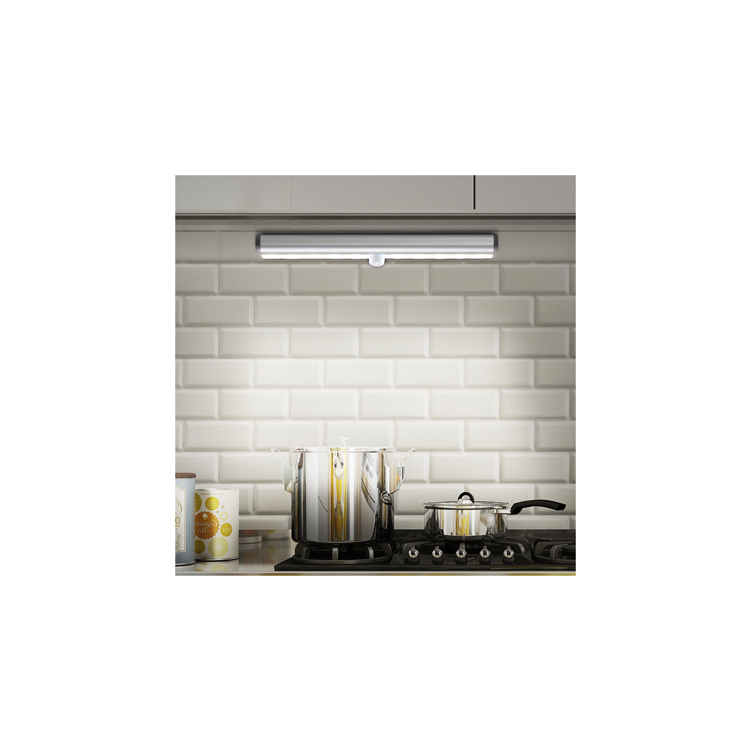 Human body sensing LED light bar丨3m sensing distance丨120° wide angle丨15 seconds delay to turn off丨smart night light for wardrobe/aisle