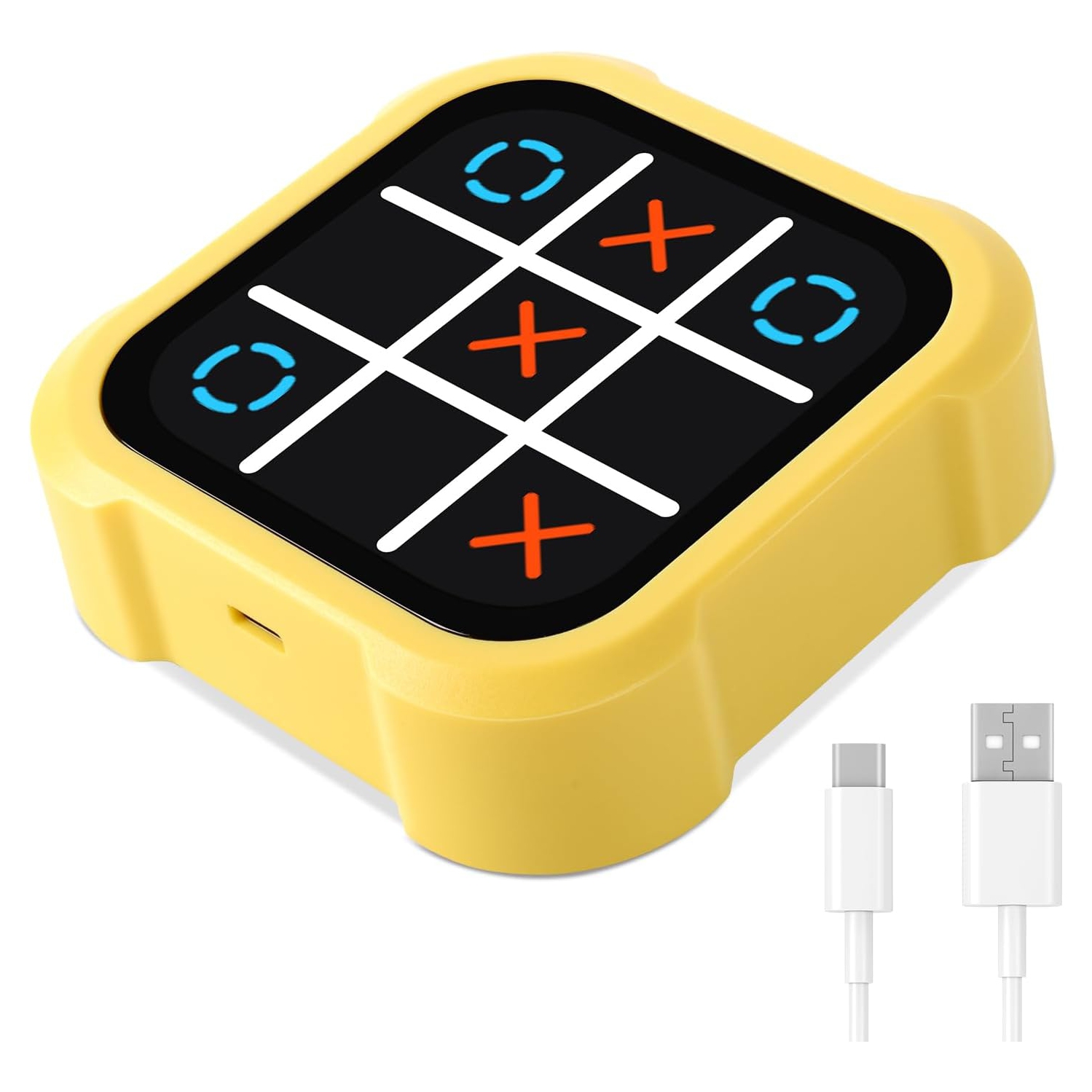 Tic-tac-toe game, 4-in-1 handheld educational game console, electronic tic-tac-toe game for improving memory, portable travel game for car, board