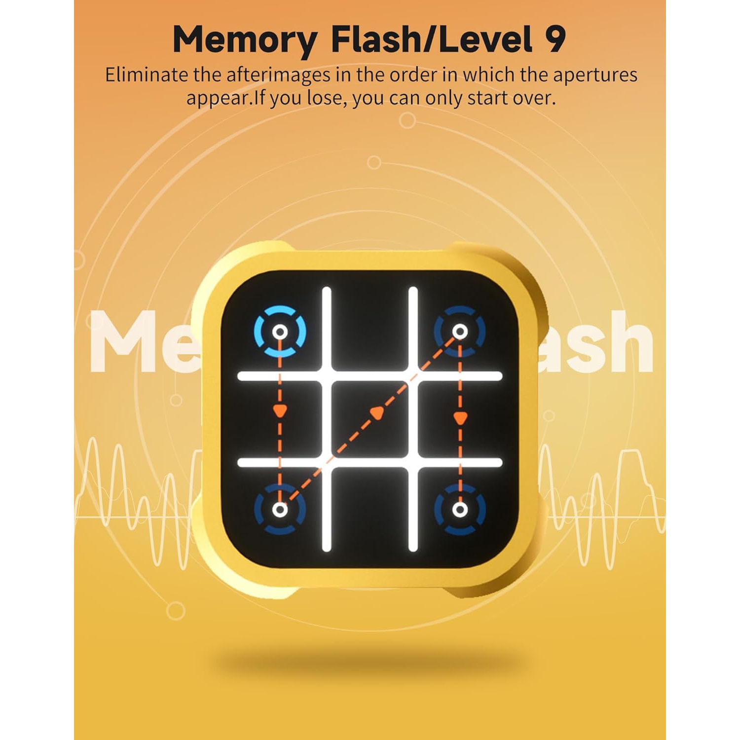 Tic-tac-toe game, 4-in-1 handheld educational game console, electronic tic-tac-toe game for improving memory, portable travel game for car, board