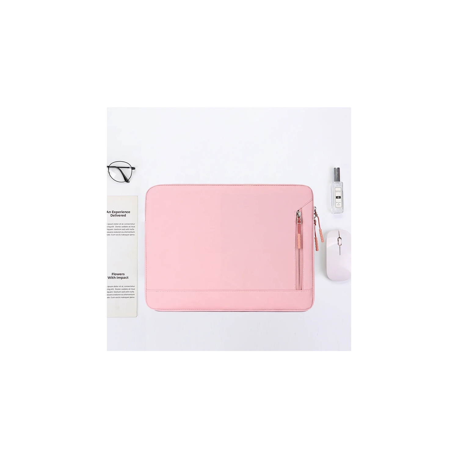 Laptop Sleeve Bag 13 - 13.3 Inch Cover For MacBook Air Pro Lenovo Xiaomi ASUS HP Dell Acer Computer Waterproof Notebook Case - Pink