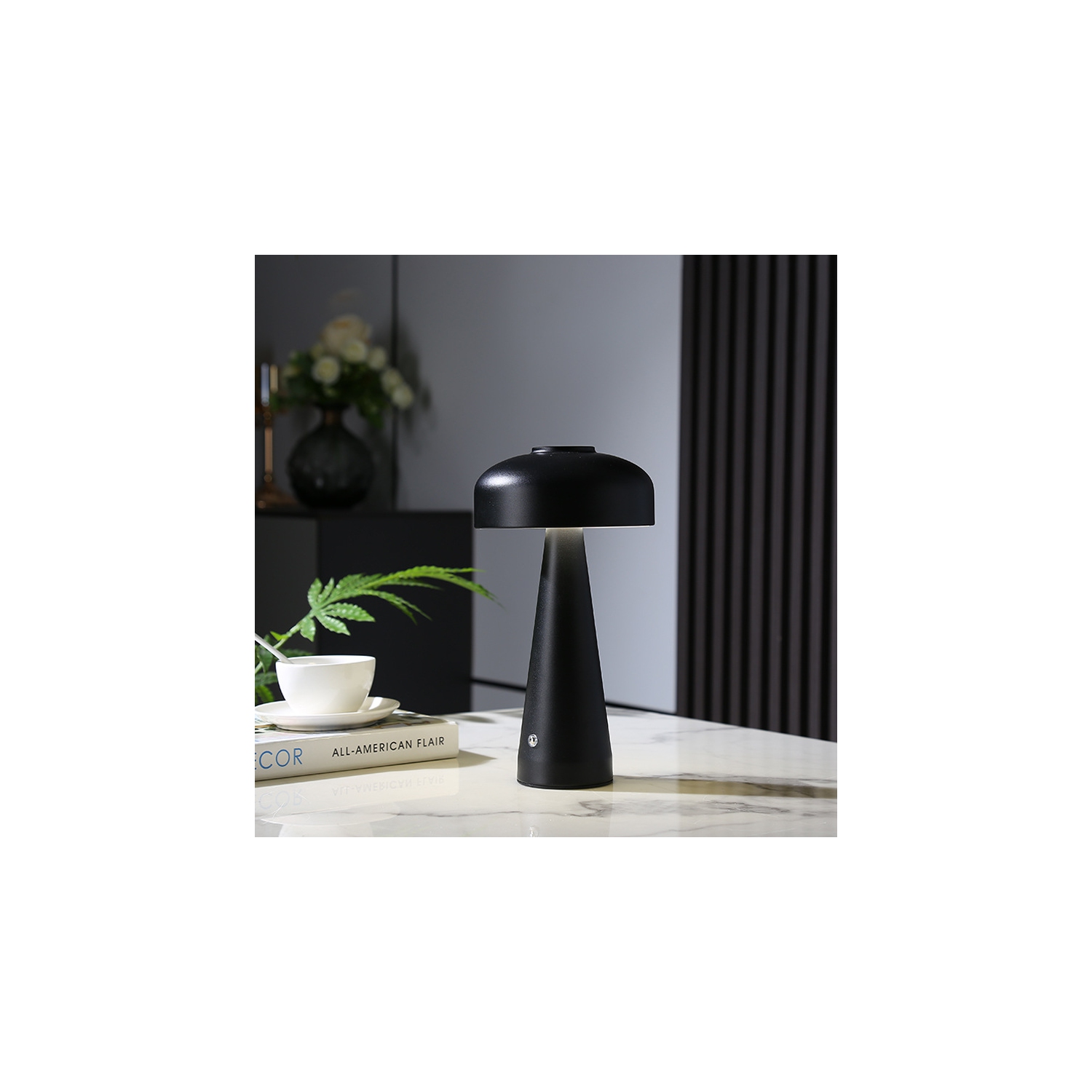 Modern aluminum alloy bedside lamp - USB-C charging port, 4-12 hours of battery life, portable atmosphere night light, perfect for gifts/parties/creating atmosphere