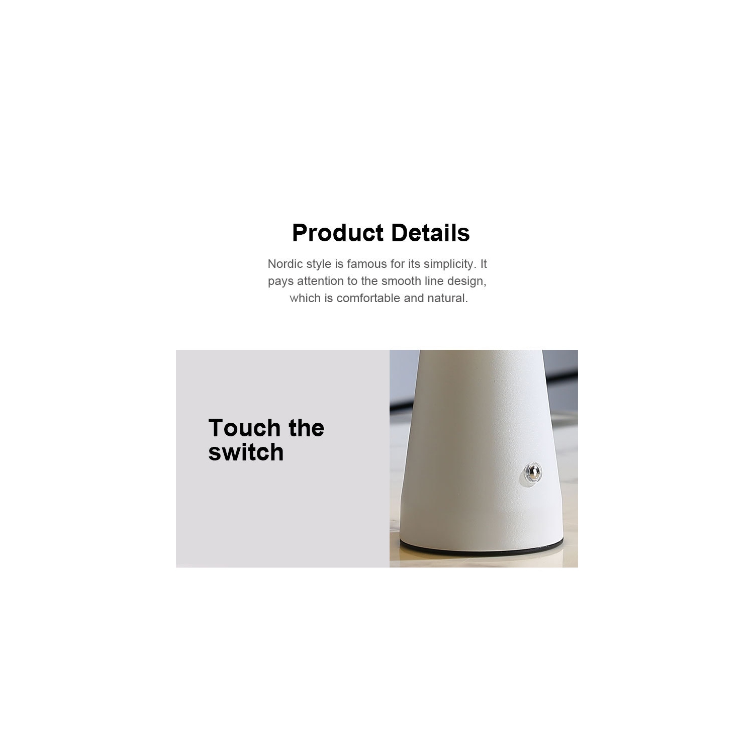 Lampe de bureau LED tactile sans fil - gradation constante, 3 modes de couleur, pile 1200&nbsp;mAh, veilleuse d'ambiance portative pour la décoration