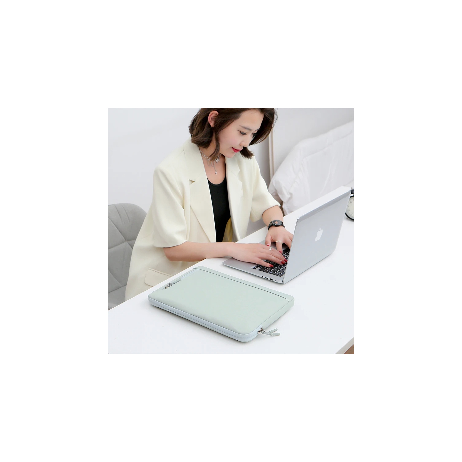 Housse pour portable 14,6&nbsp;po Housse pour MacBook Air Pro Lenovo Xiaomi ASUS HP Dell Acer Étui étanche pour ordinateur portable - Rose