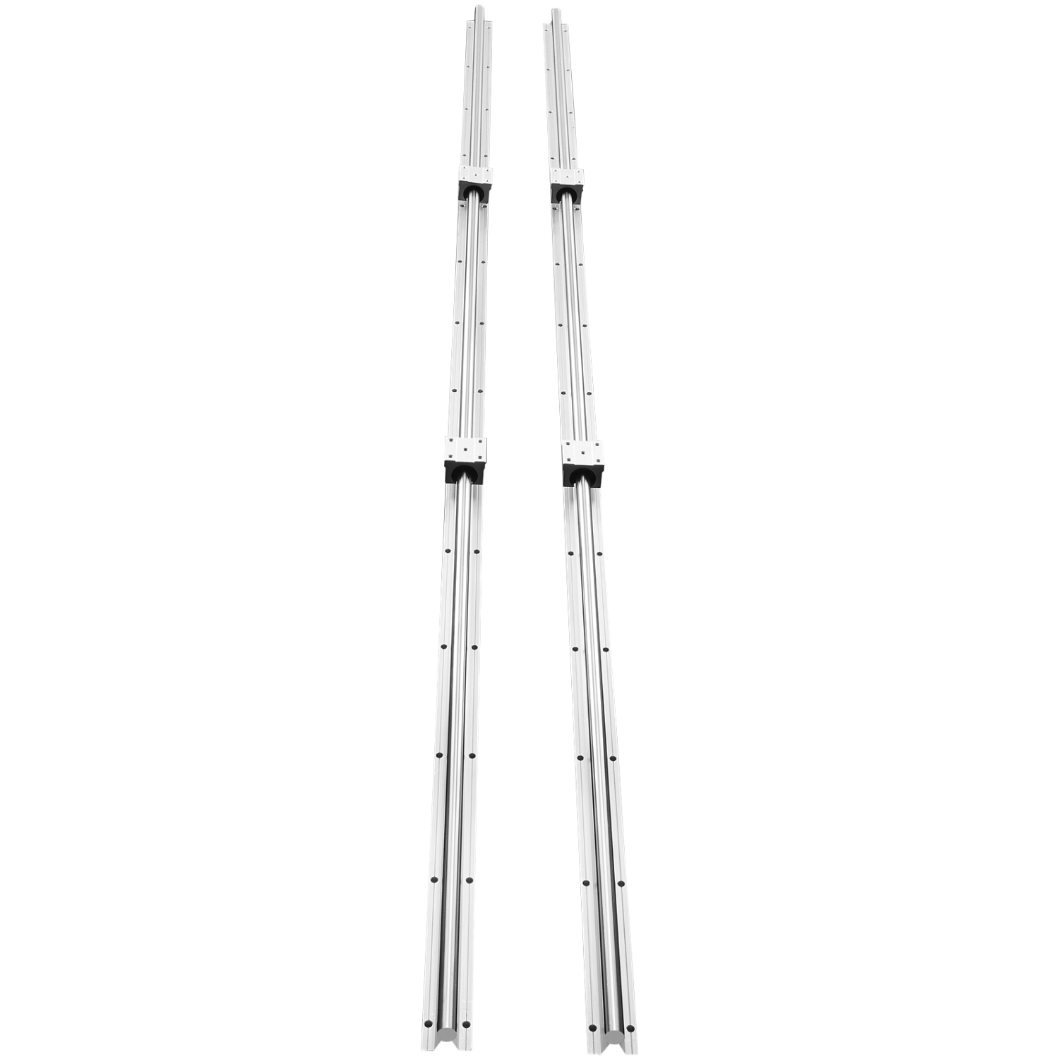VEVOR SBR20 2200mm Linear Guide Rail Set, ,2 PCS 86.6 in/2200 mm SBR20 Guide Rails and 4 PCS SBR20UU Slide Blocks, Linear Rails and Bearings Kit for