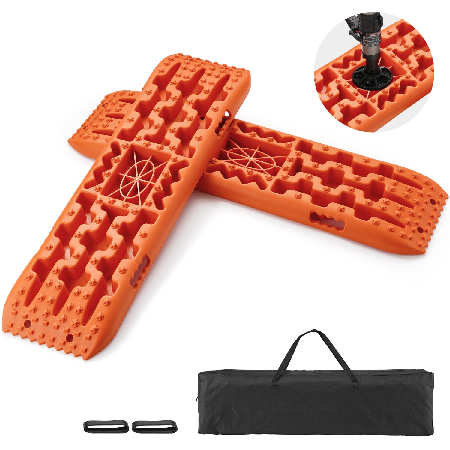 VEVOR 10 TON Traction Boards with PP Material,Recovery Boards for Off-road Vehicles/Cars/Pickups/SUVs/RVs, Pair Tire Traction Mats on Snow, Sand, Mud