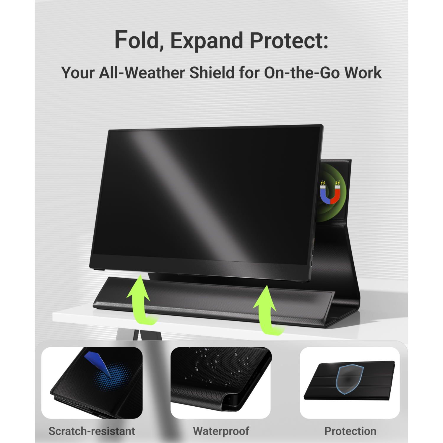 Moniteur portatif d'Ingnok, moniteur FHD 15p IPS 1080,6&nbsp;po avec port USB-C HDMI, écran portatif pour portable Mac PC Phone Switch PS5,