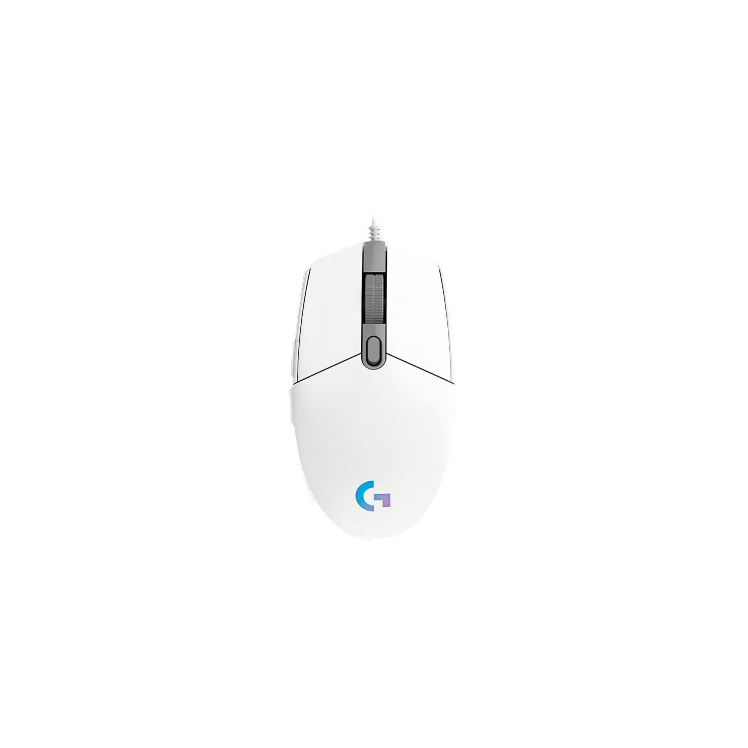 Souris de jeu USB avec fil G102 de Logitech écran optique arc-en-ciel 8000&nbsp;ppp pour PC/Mac et portable - Blanc