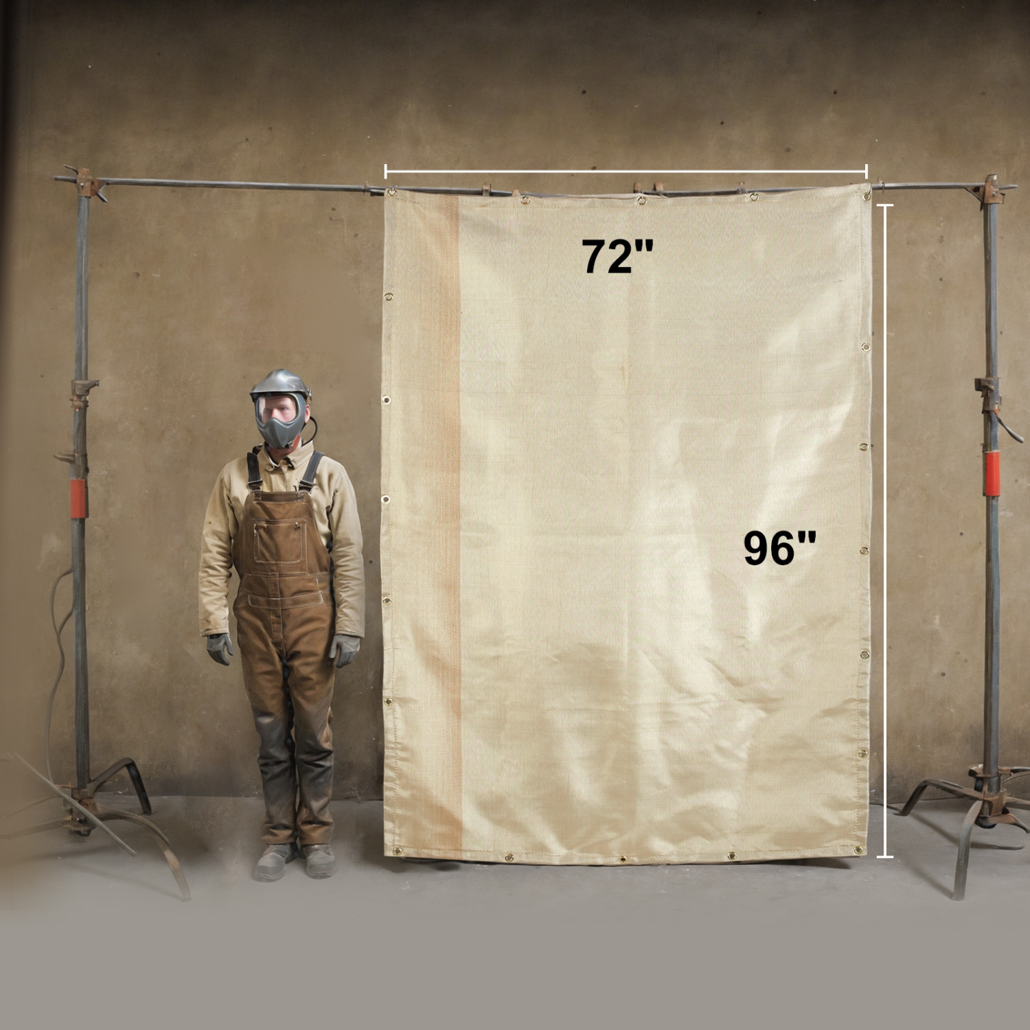 VEVOR 6FT x 8FT Welding Blanket 2 Pack, Heat Treated Welding Blanket, Up To 998°F Heat Resistant Blanket Set, Heavy-Duty Fiberglass Flame Retardant