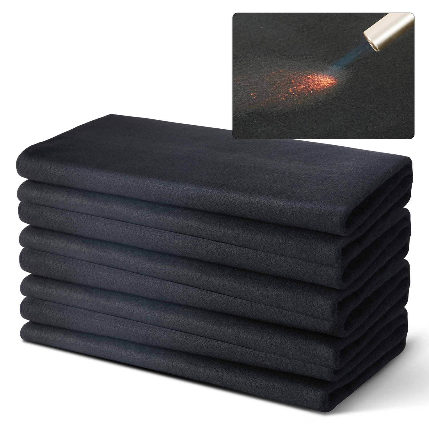 VEVOR 37" x 36" Carbon Felt Welding Blanket 4 Pack, Flame Retardant Welding Blanket, Up To 1800°F Heat Resistant Blanket Set, Cuttable Carbon Fiber
