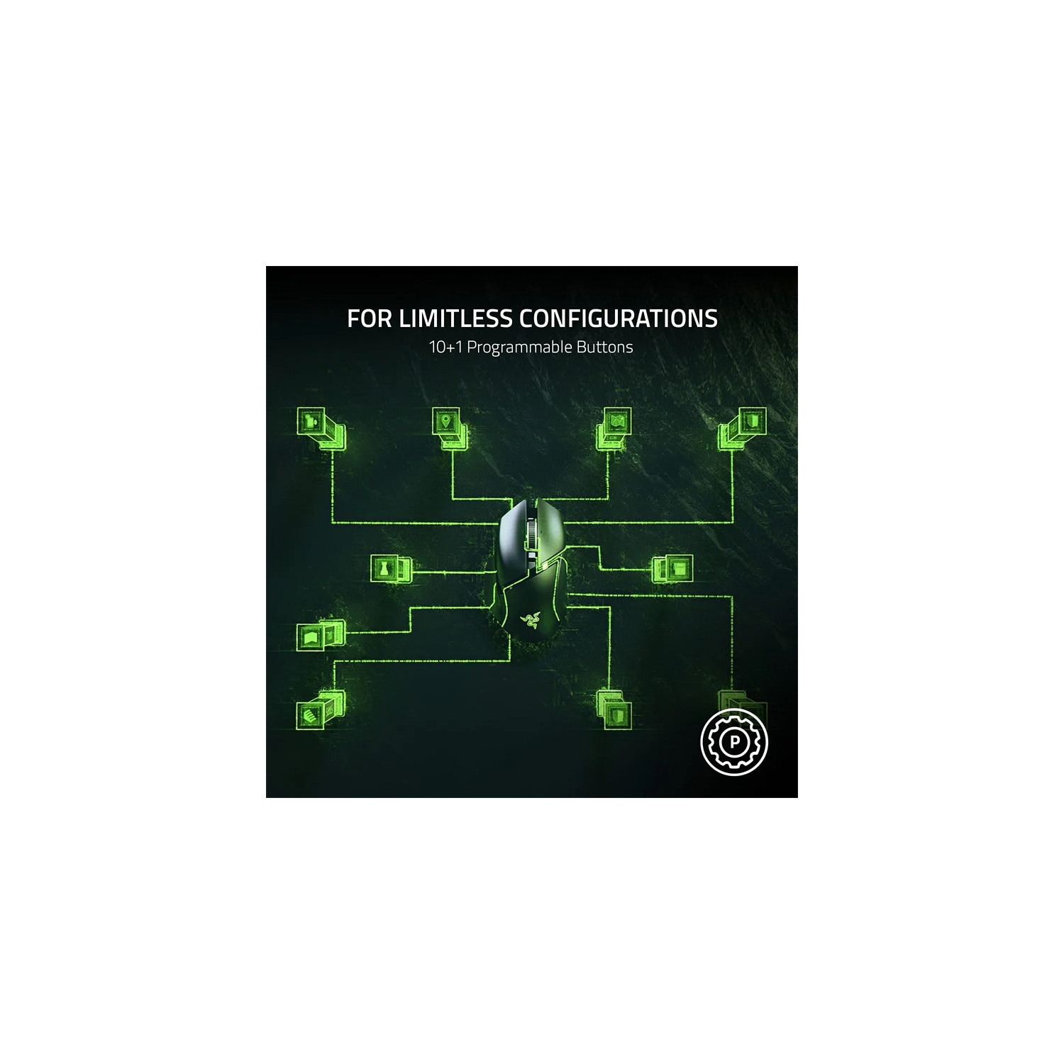 Souris de jeu personnalisable Basilisk V3 de Razer, 26000 ppp, boutons macro 10+1, 11 zones d'éclairage RVB Chroma