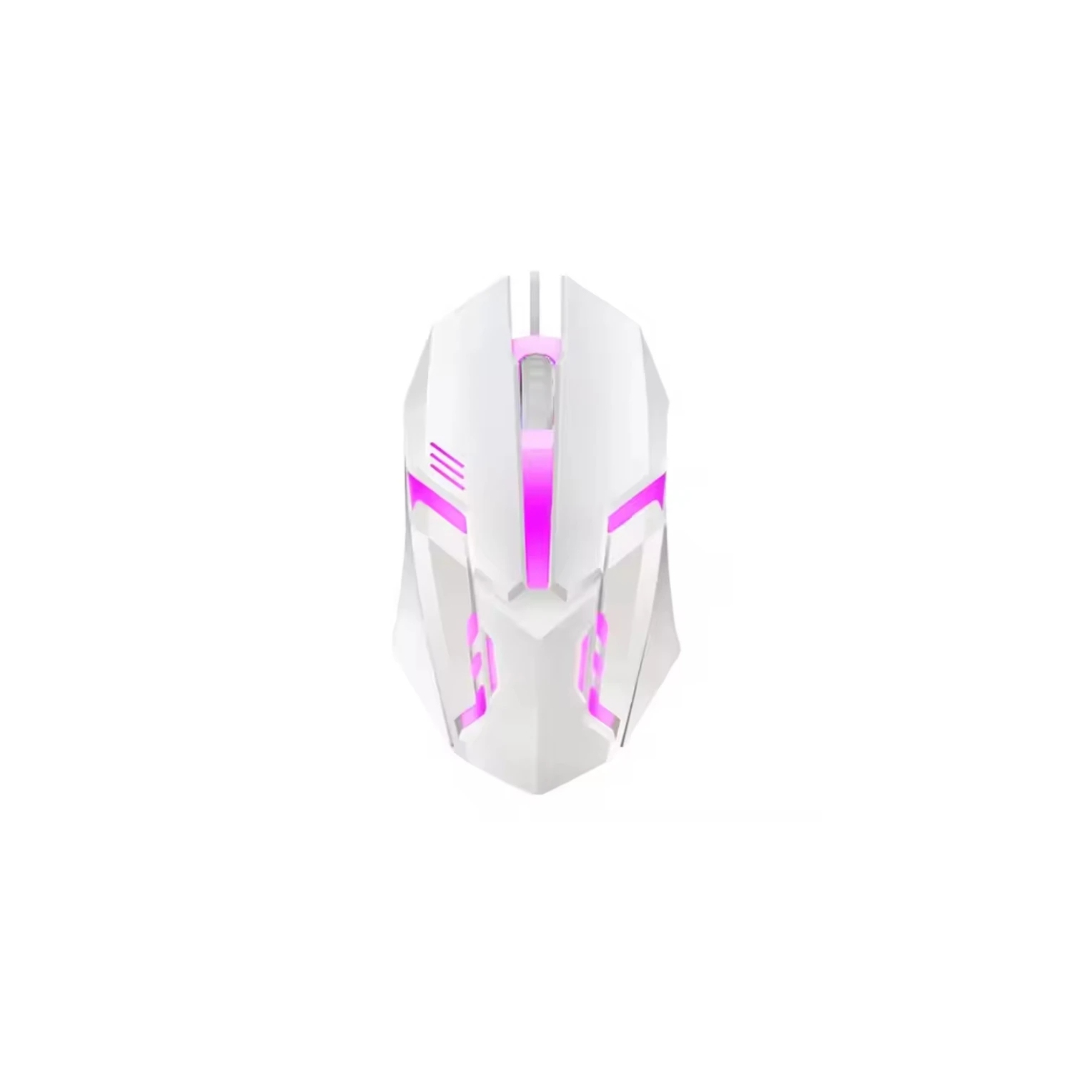 USB Wired Mouse RGB Colorful Gaming Mouse 1600 DPI Optical Wired Mouse Mice Ergonomic Mouse for PC Computer Desktop Macbook Pro - White