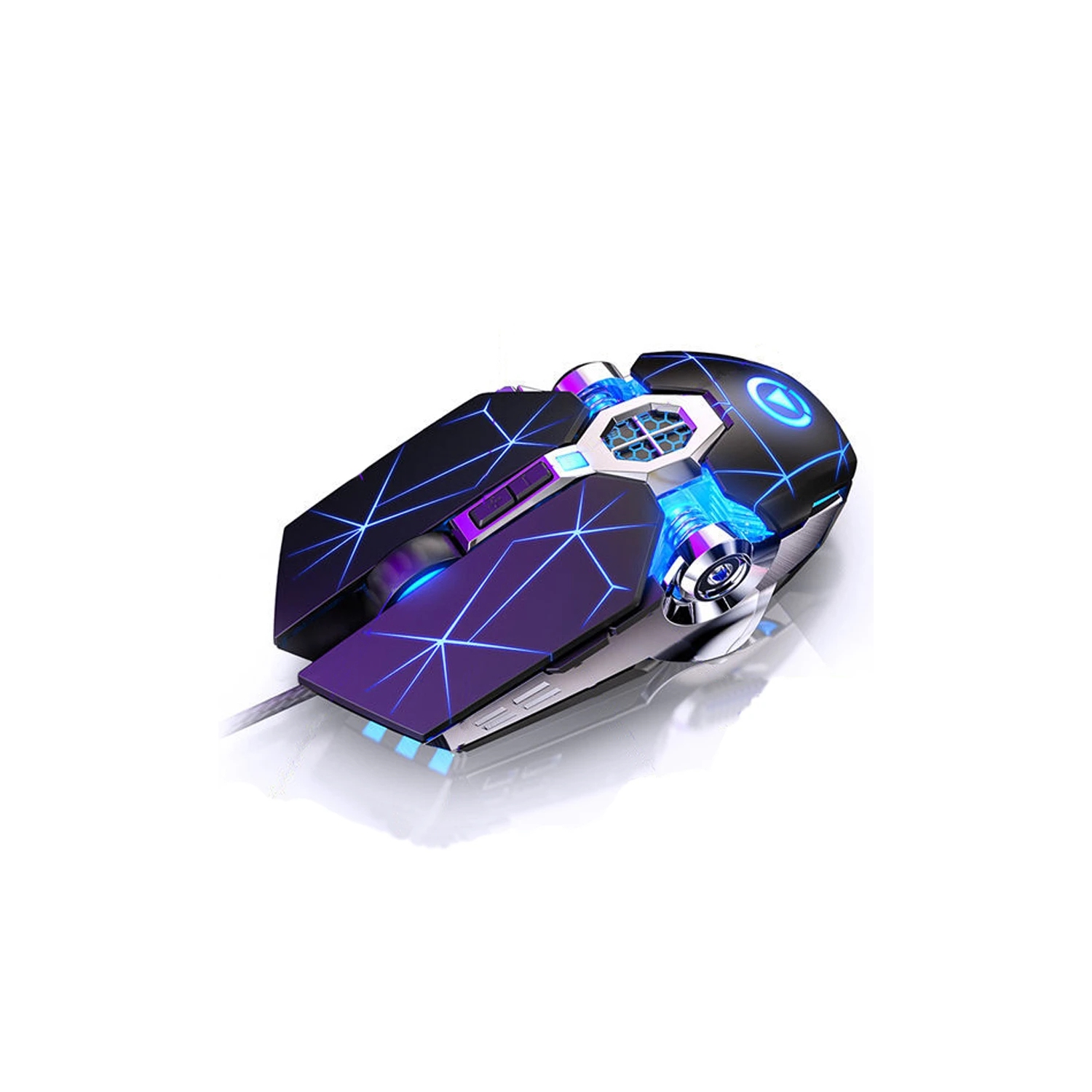 Souris de jeu professionnelle avec fil Q7 à 7 boutons de 3200&nbsp;ppp Souris d'ordinateur optique USB LED Souris silencieuse Mause pour portable