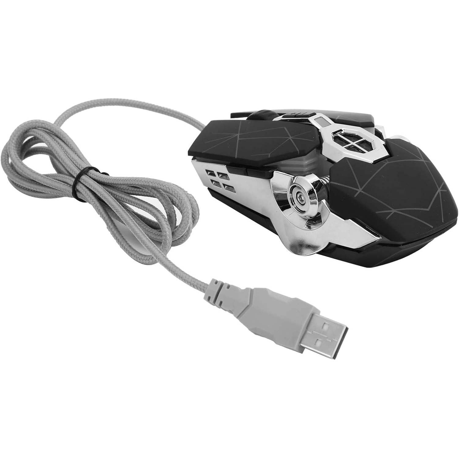 Souris de jeu professionnelle avec fil Q7 à 7 boutons de 3200 ppp Souris d'ordinateur optique USB LED Souris silencieuse Mause pour portable