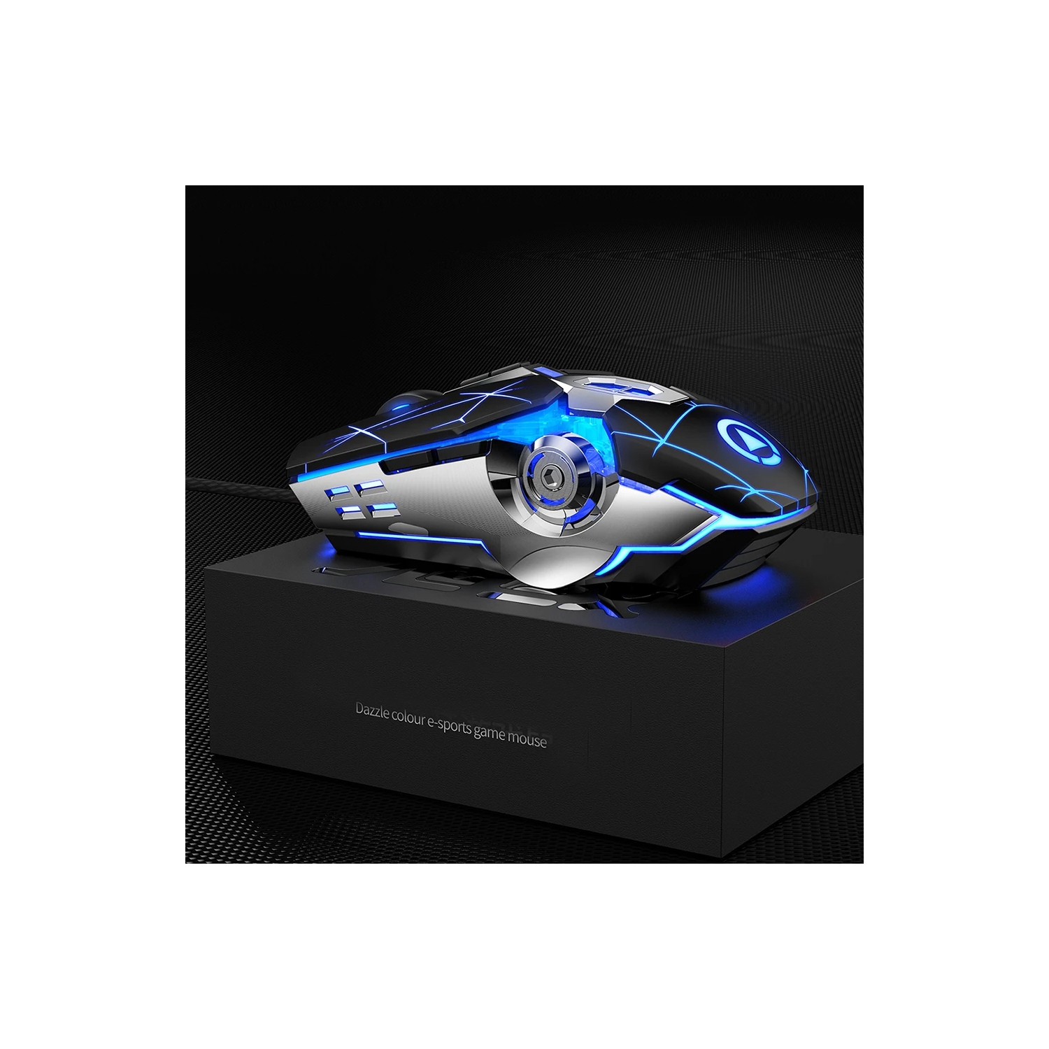 Souris de jeu professionnelle avec fil Q7 à 7 boutons de 3200 ppp Souris d'ordinateur optique USB LED Souris silencieuse Mause pour portable