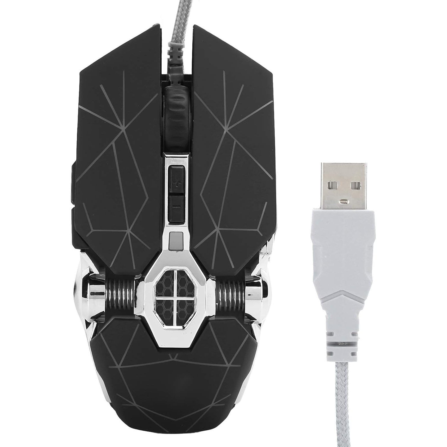Souris de jeu professionnelle avec fil Q7 à 7 boutons de 3200 ppp Souris d'ordinateur optique USB LED Souris silencieuse Mause pour portable