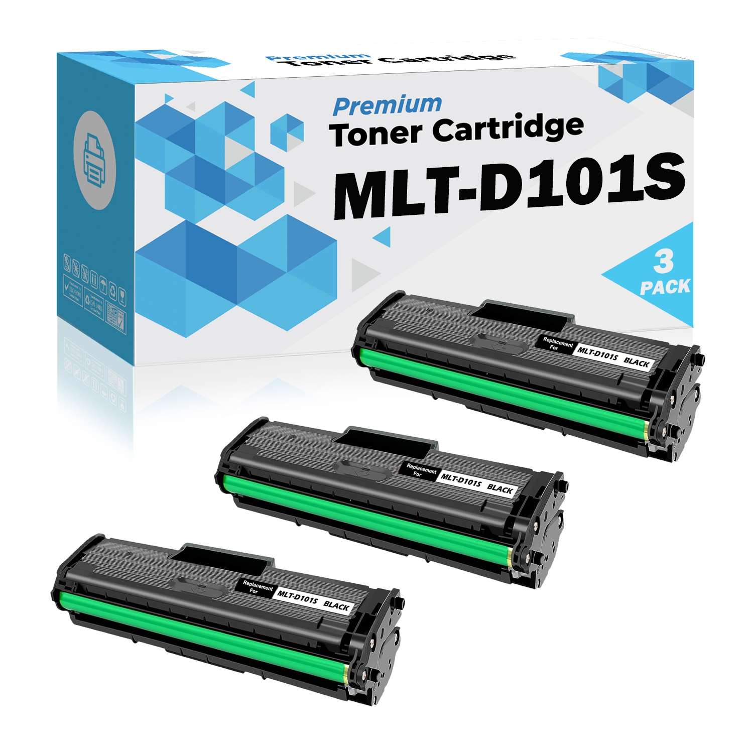 Cartouche d'encre en poudre noire compatible avec MLT-D101S de Samsung MLT-d101 D101S ML-2160 ML-2165 ML-2165&nbsp;W de SCX-3400, SCX-3405W,