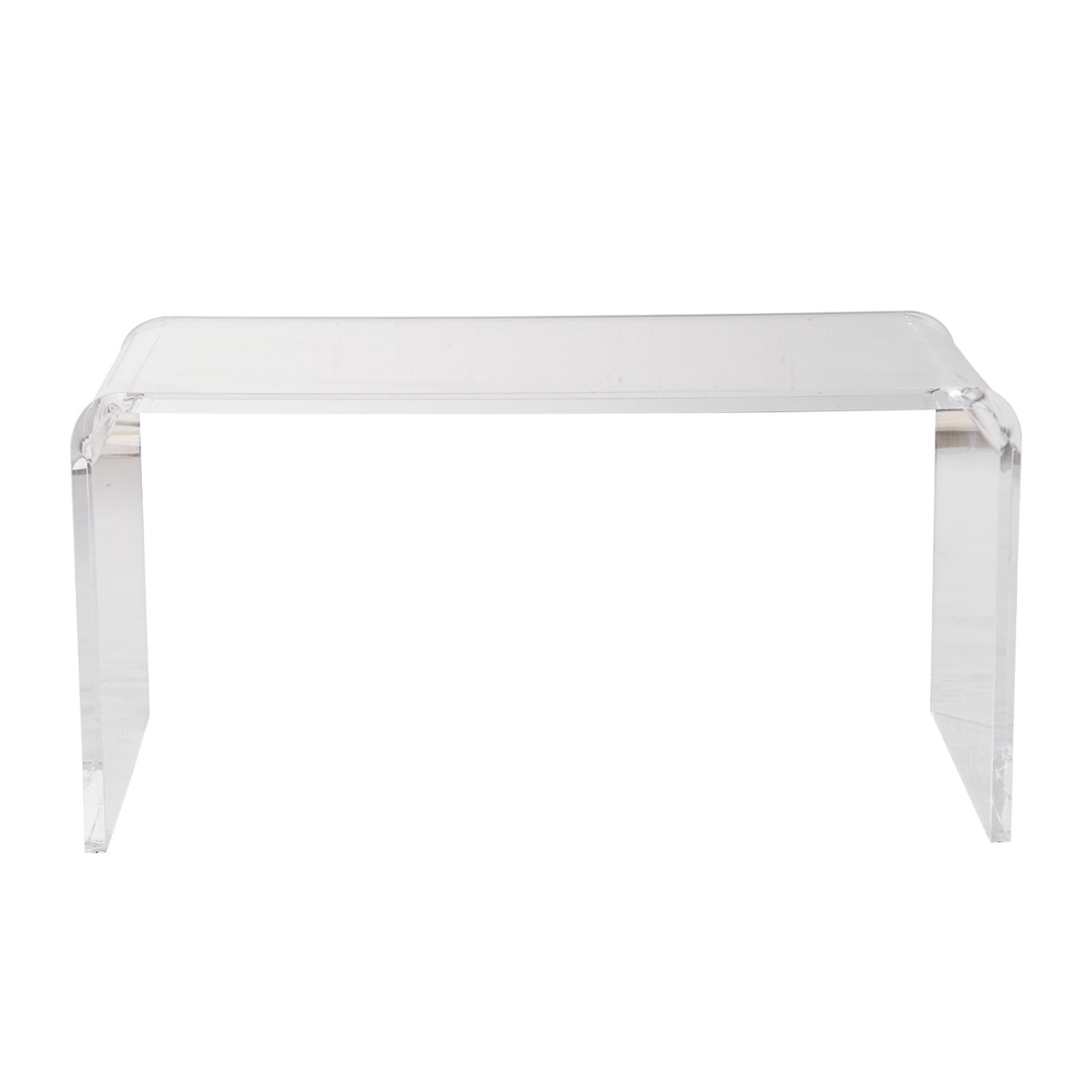 VEVOR 16.3 inch high Acrylic Coffee Table, C-Shaped Clear Acrylic End Table, Transparent Acrylic Side Table, for Coffee, Drink, Food, Snack used in