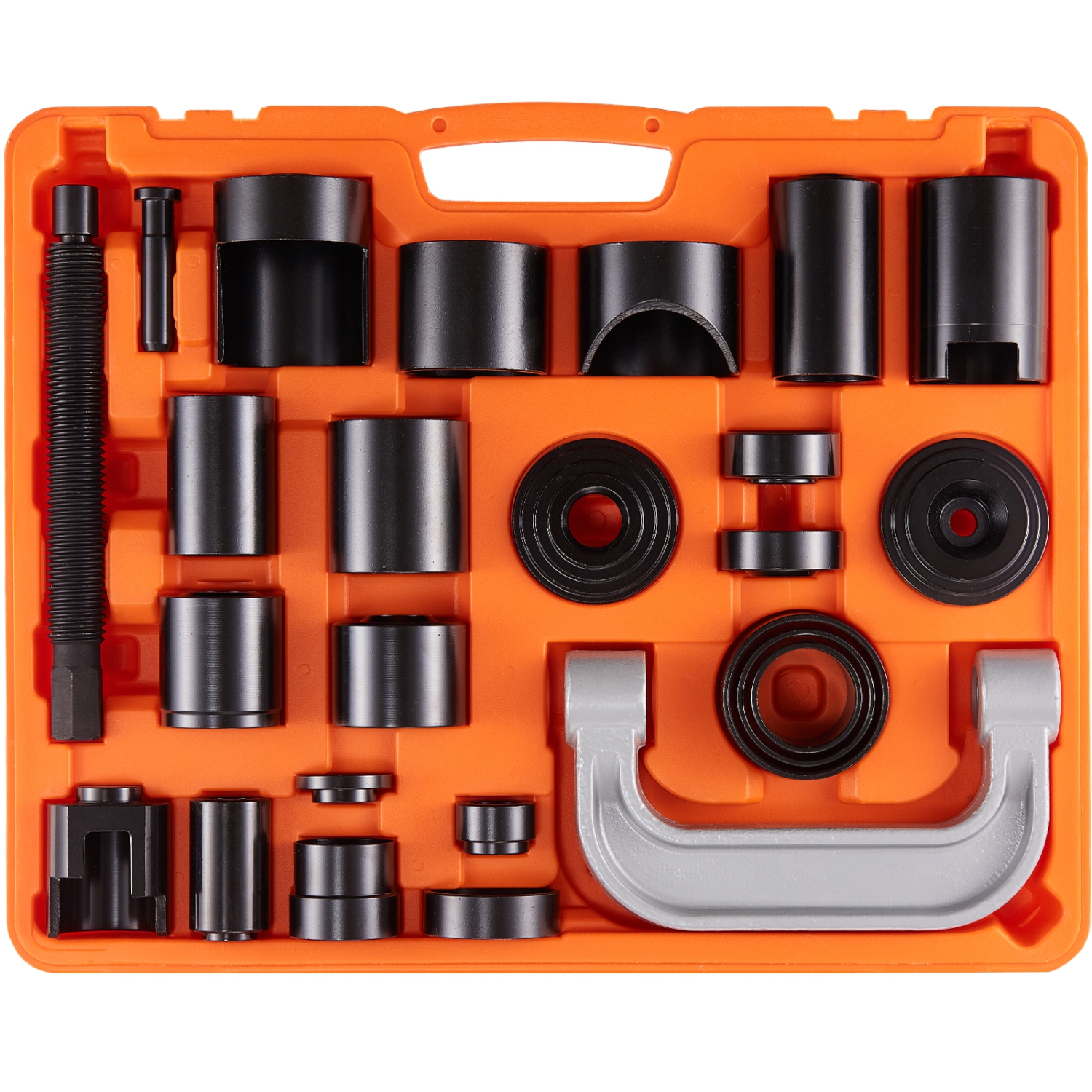 VEVOR 25 pcs Ball Joint Press Kit, Tool Kit, C-press Ball joint Remove and Install Tools, for Most 2WD and 4WD Cars, Heavy Duty Ball Joint Repair Kit