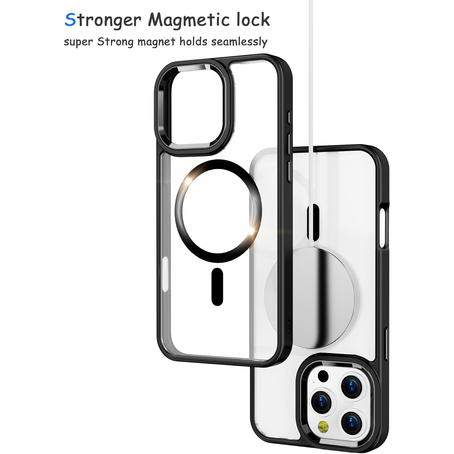 iPhone 16 pro max Case [Compatible with Magsafe]Translucent Matte Phone Cover, [10 FT Military Grade Drop Protection] Slim Durable Shockp
