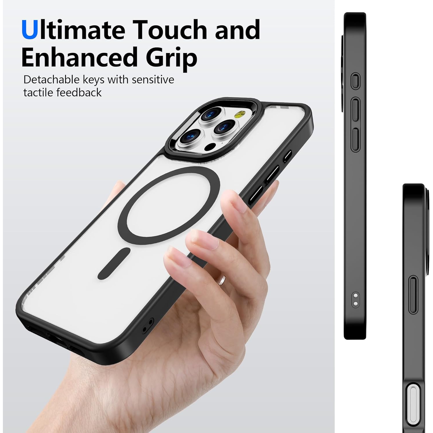 iPhone 16 pro max Case [Compatible with Magsafe]Translucent Matte Phone Cover, [10 FT Military Grade Drop Protection] Slim Durable Shockp